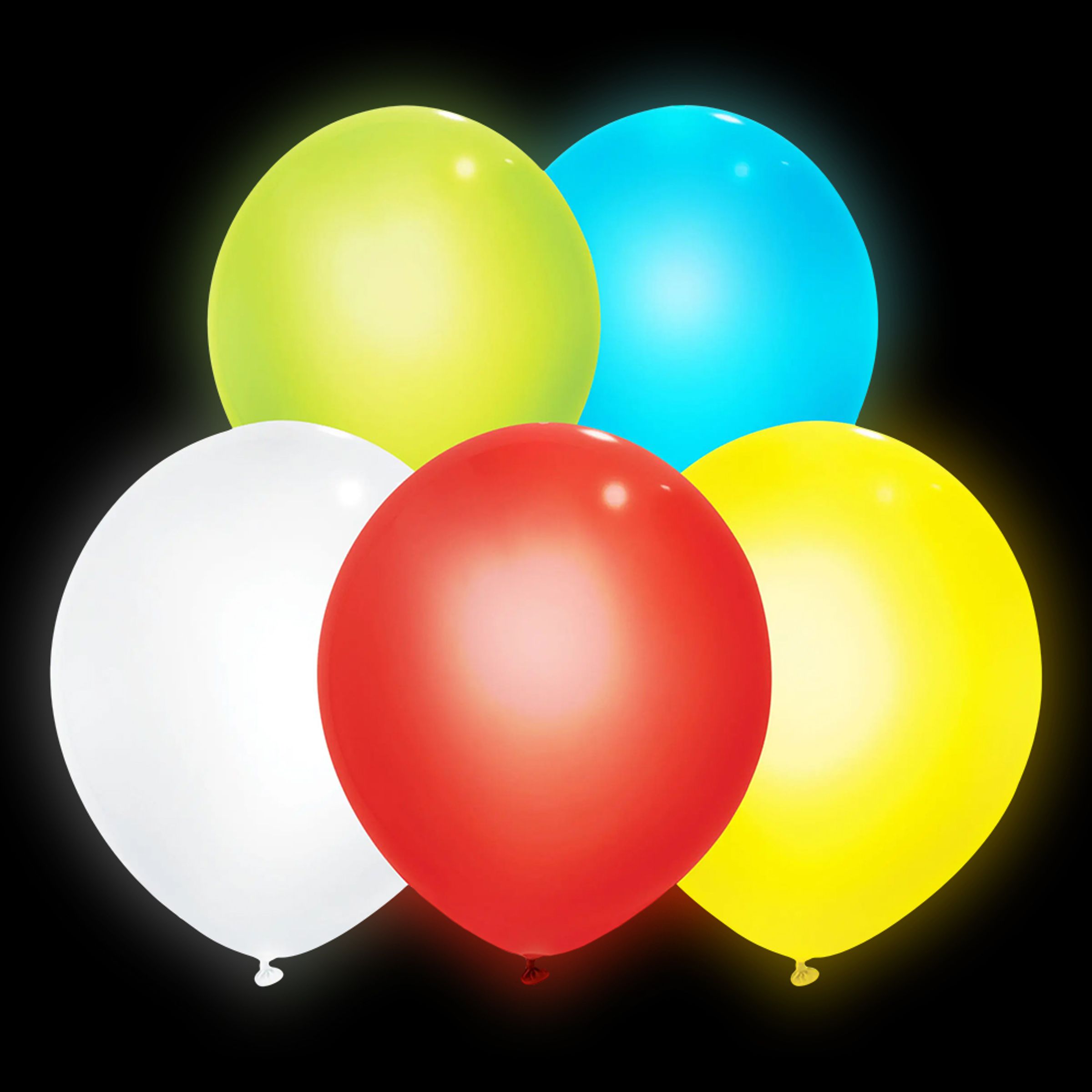 LED-Ballonger Flerfärgade - 5-pack | Hem//Festartiklar//Ballonger//Latexballonger | PartyOutlet