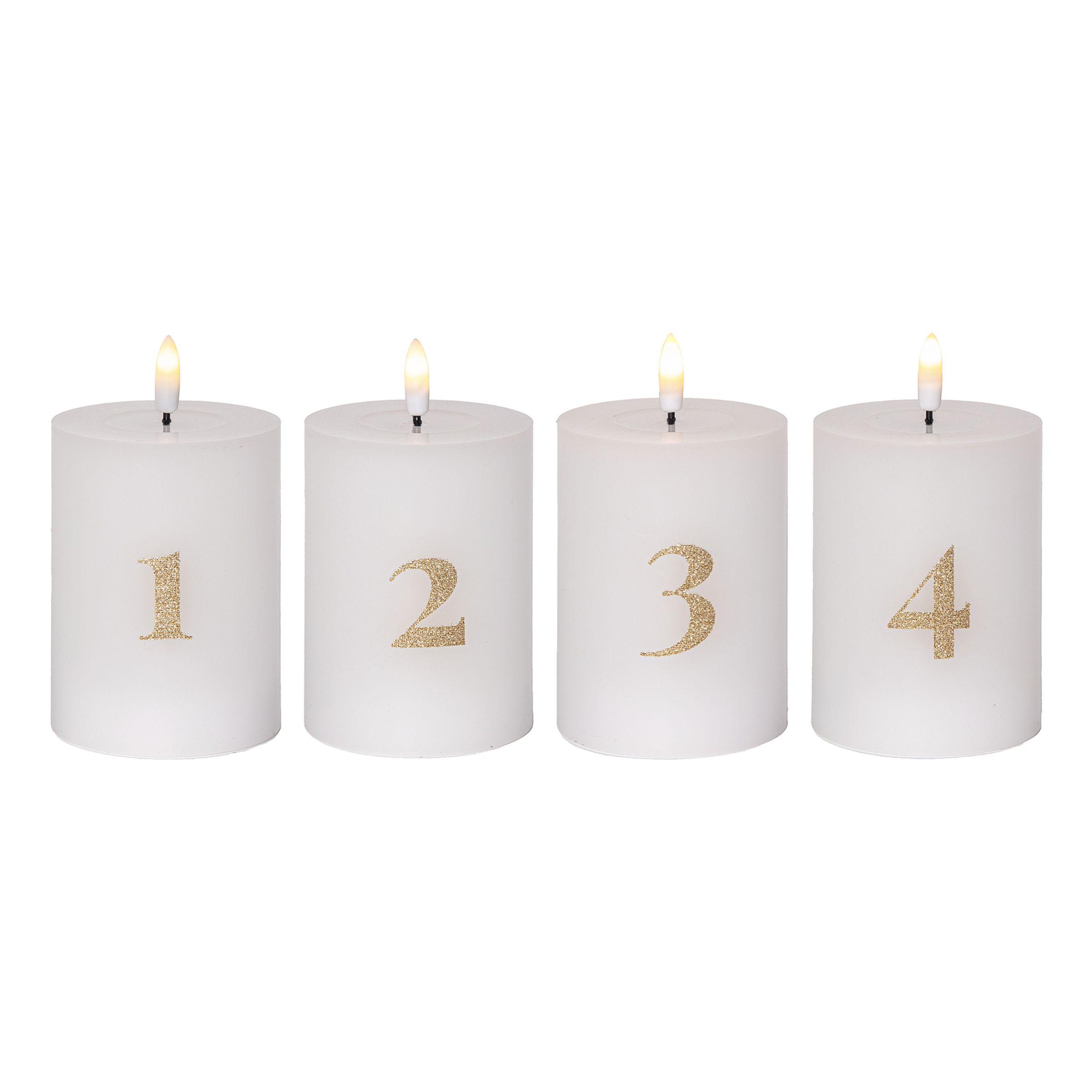 LED Blockljus Flamme Advent | Hem - Roliga Prylar - Hem & Hushåll - Lampor & Belysning - Julbelysning | Maskeradspecialisten