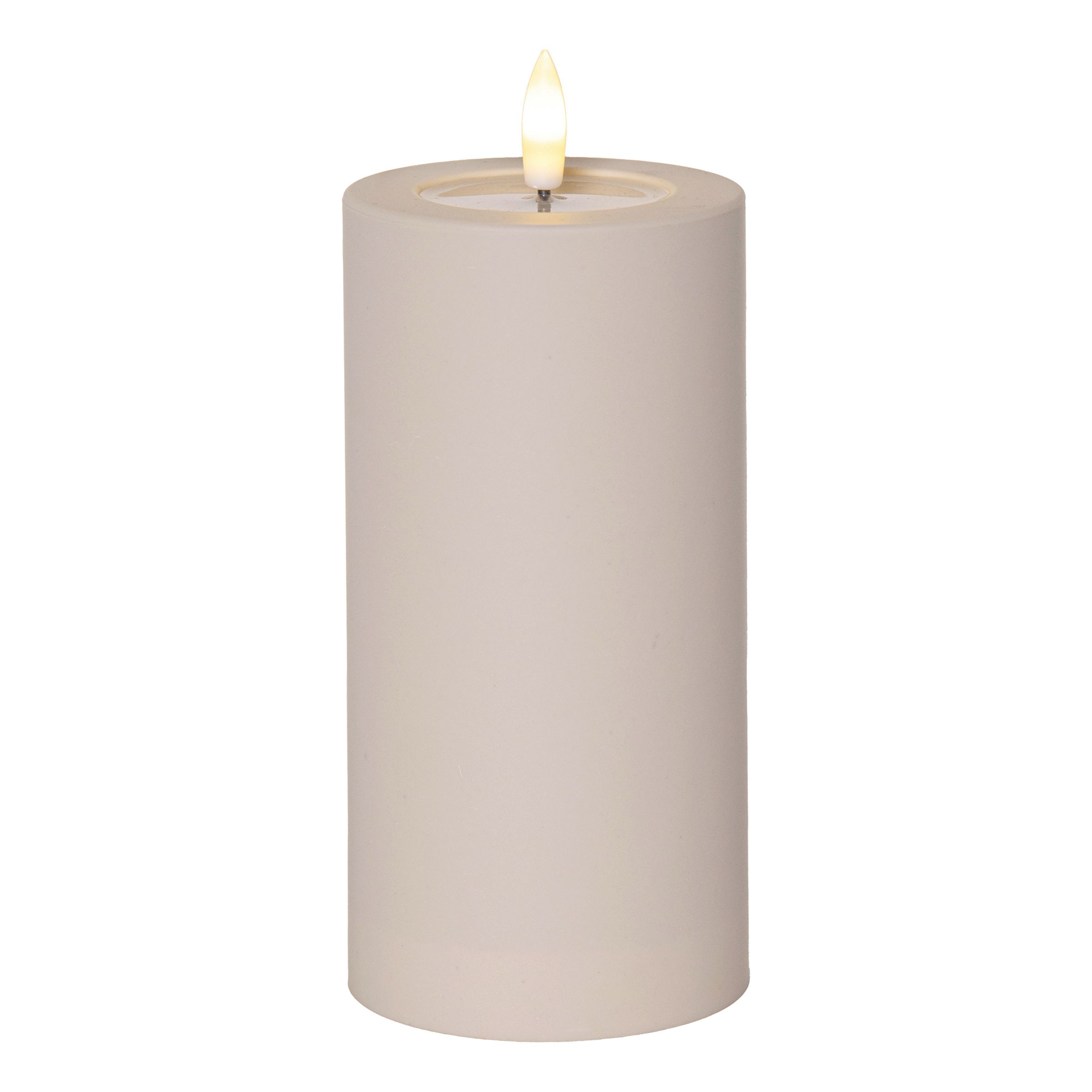 LED Blockljus Soft Beige - Stor | Hem - Festartiklar - Festdekoration - Bordsdekorationer | Maskeradspecialisten