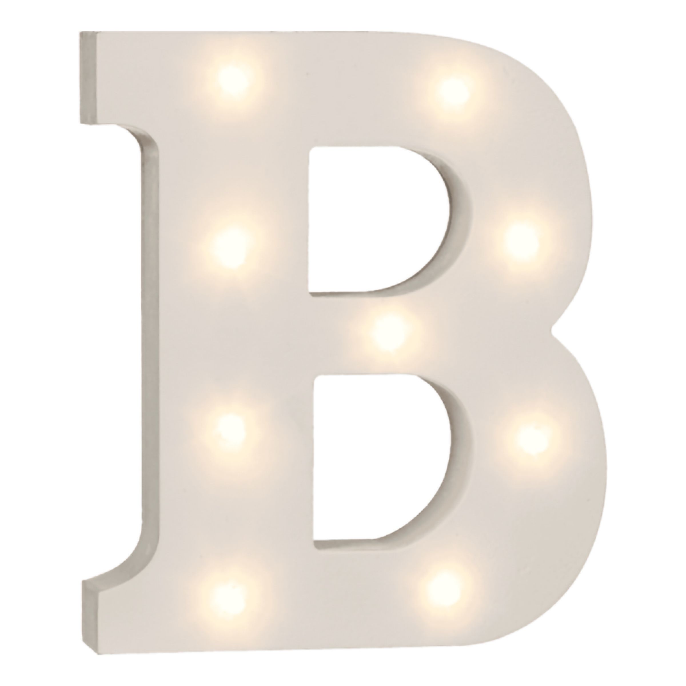 LED-Bokstav i TrÀ Vit - Bokstav B | Hem - Roliga Prylar - Hem & HushÄll - Till Sovrummet | Pryloteket