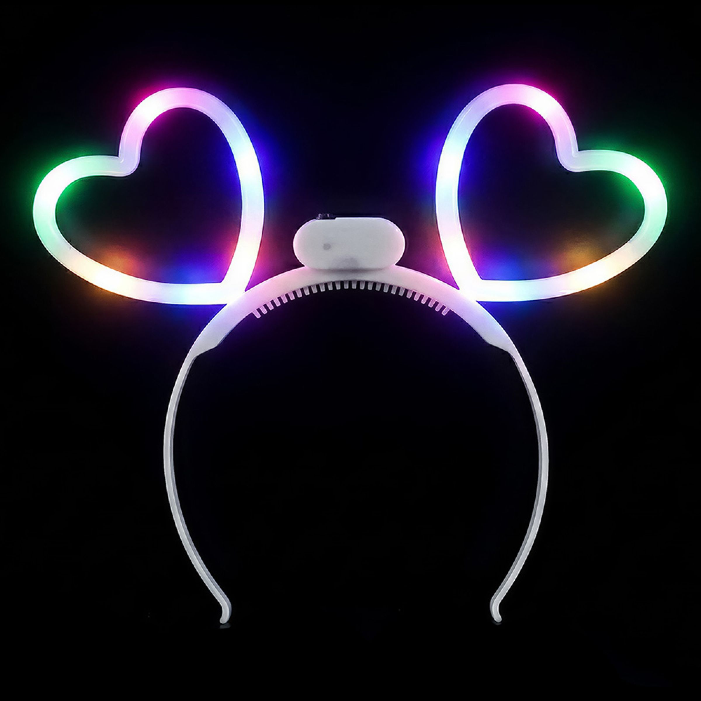 LED Diadem Hjärtan Färgskiftande - One size | Hem - Teman - Evenemang - Möhippa | Maskeradspecialisten