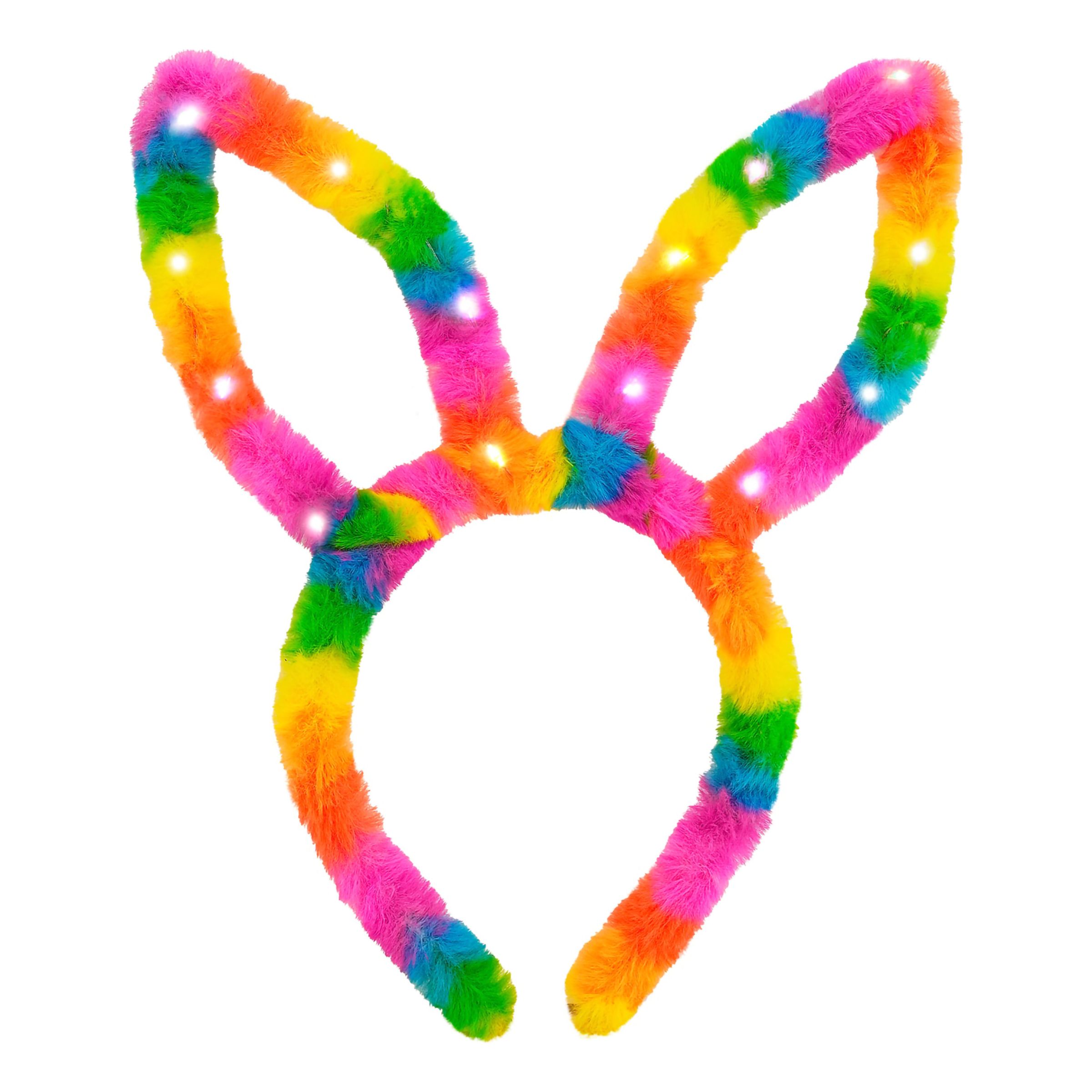 LED Diadem Kaninöron Multi - One size | Hem - Maskerad - Tillbehör - Maskeradaccessoarer | Party Outlet