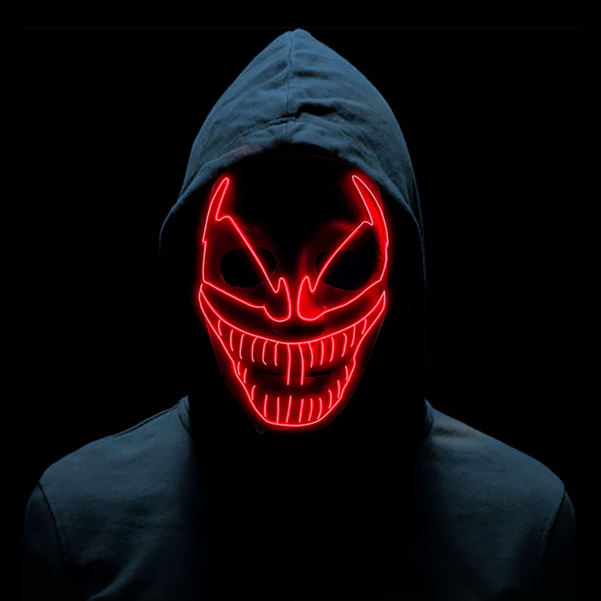 El Wire Poison LED Mask - One Size