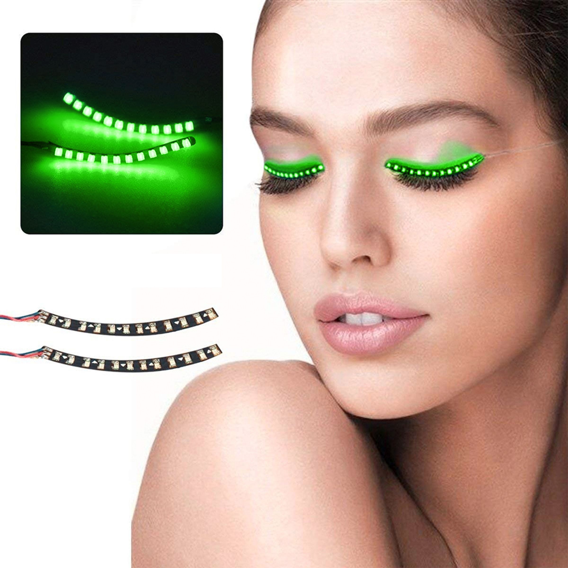 Läs mer om LED Ögonfransar - Grön