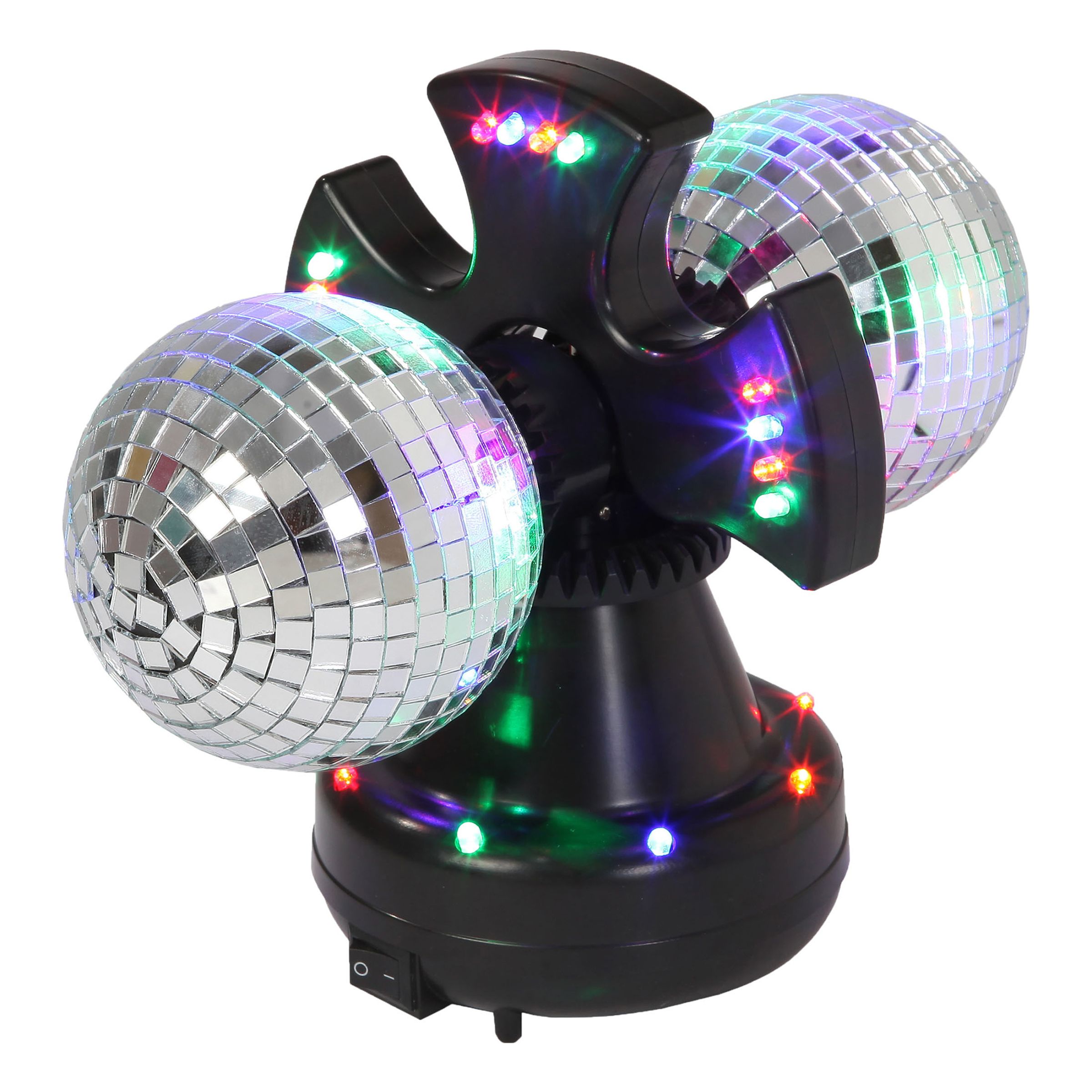 LED Roterande Spegelkulor Duo | Hem - Festartiklar - Discobelysning | Party Outlet