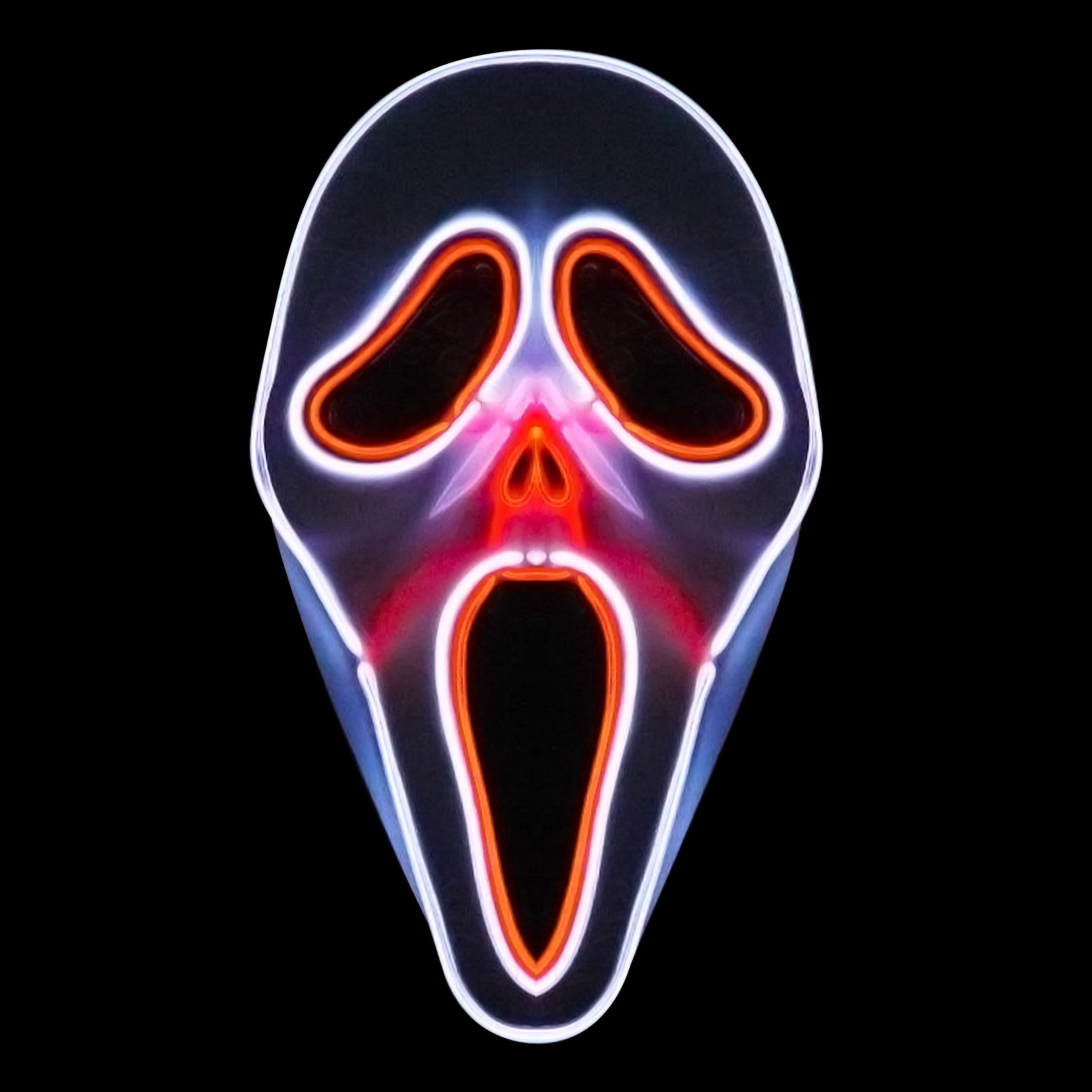 Läs mer om El Wire Scream LED Mask - One size
