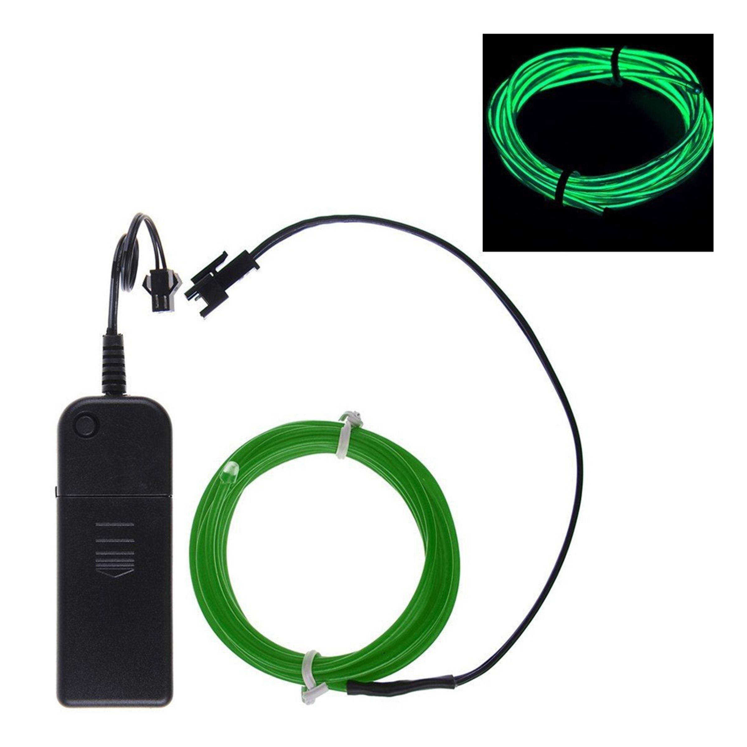 Läs mer om El Wire Batteridriven LED Slinga - Grön