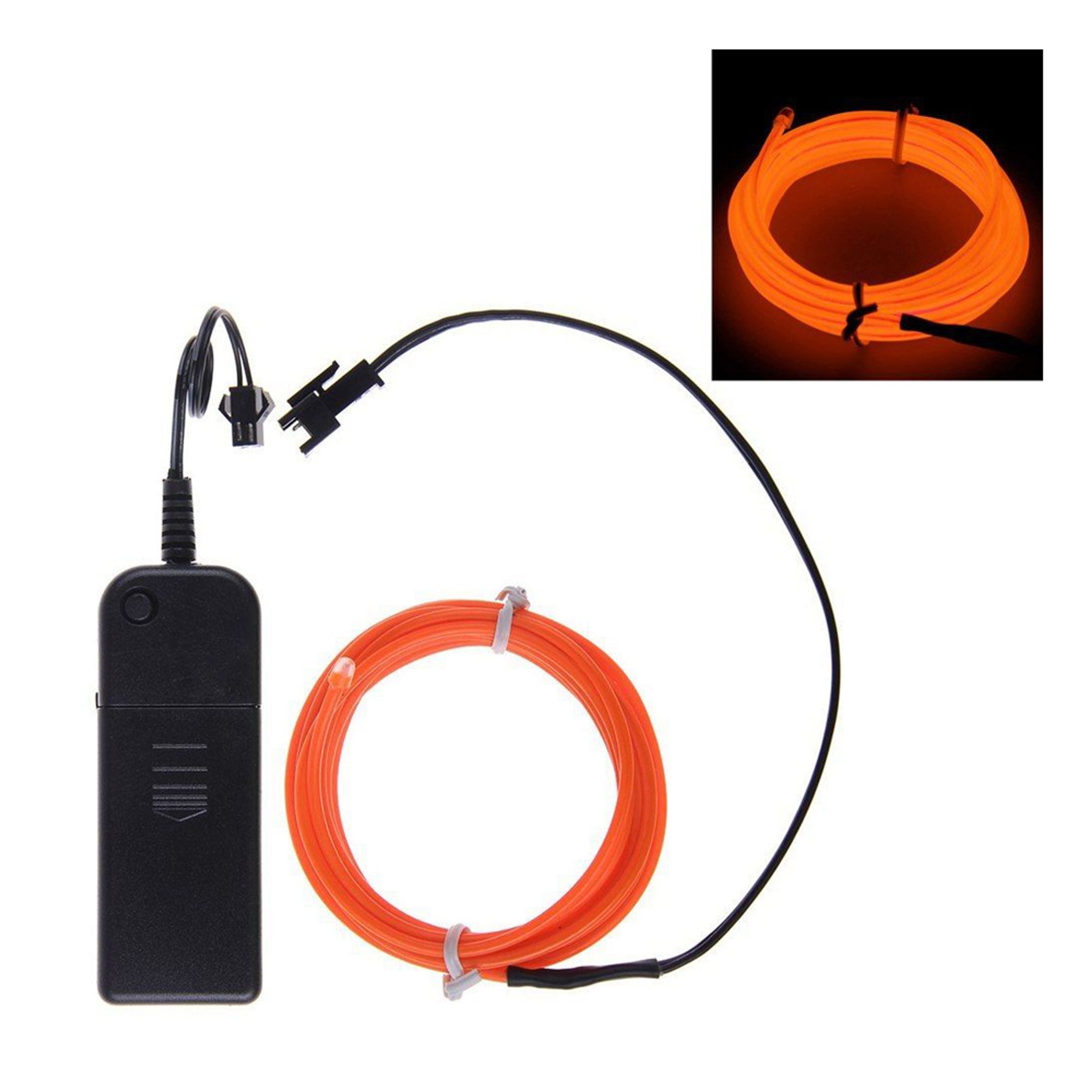 Läs mer om El Wire Batteridriven LED Slinga - Orange