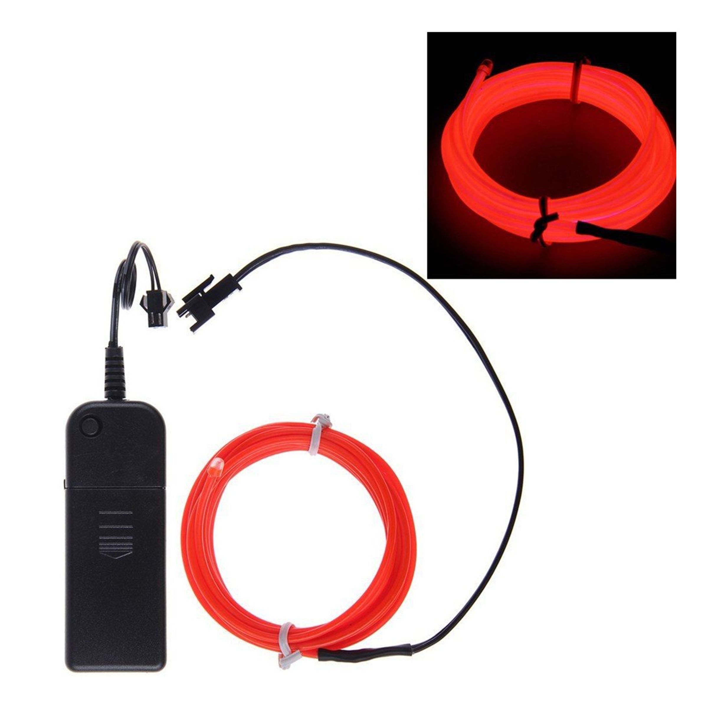 Läs mer om El Wire Batteridriven LED Slinga - Röd