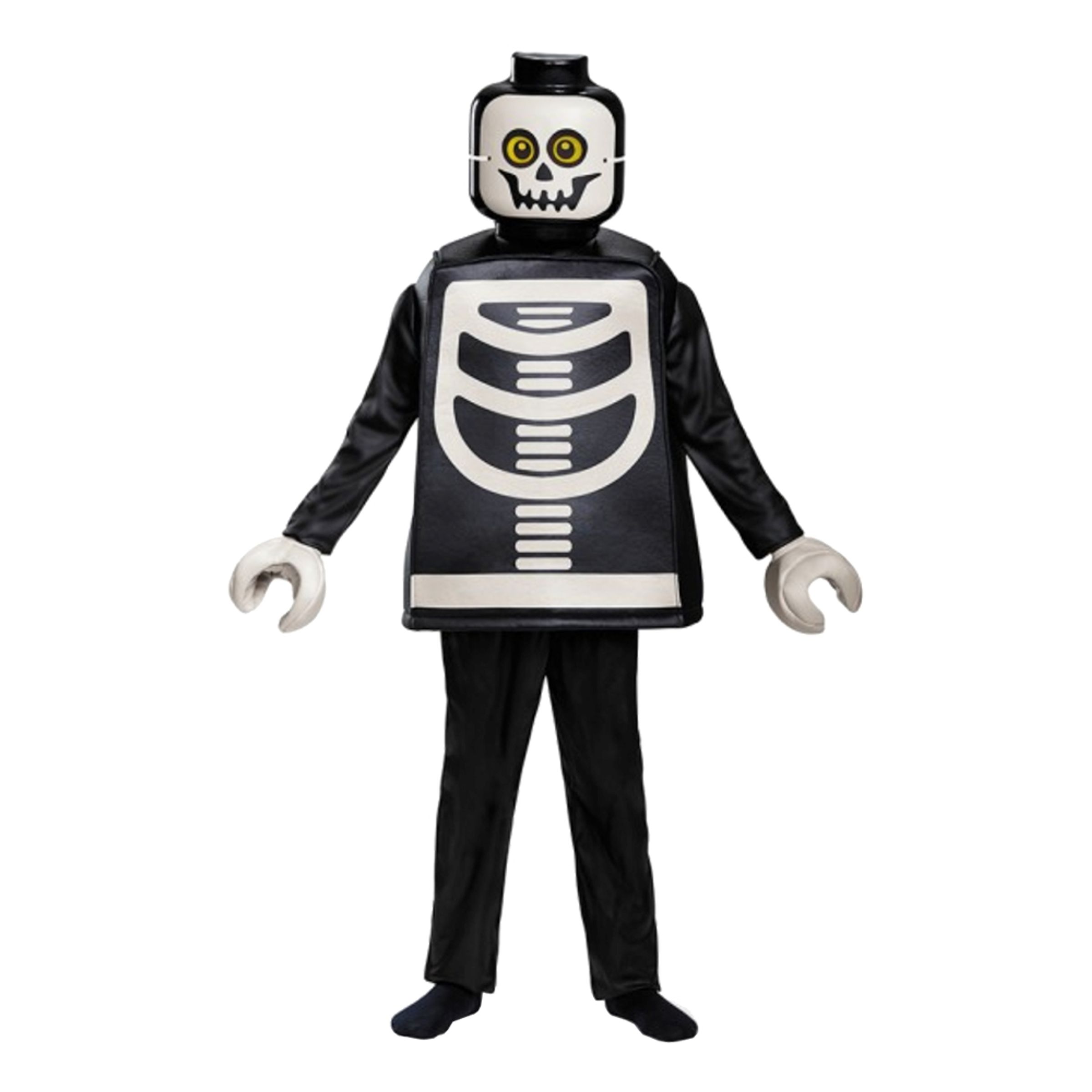Läs mer om LEGO Skelett Deluxe Barn Maskeraddräkt - Medium