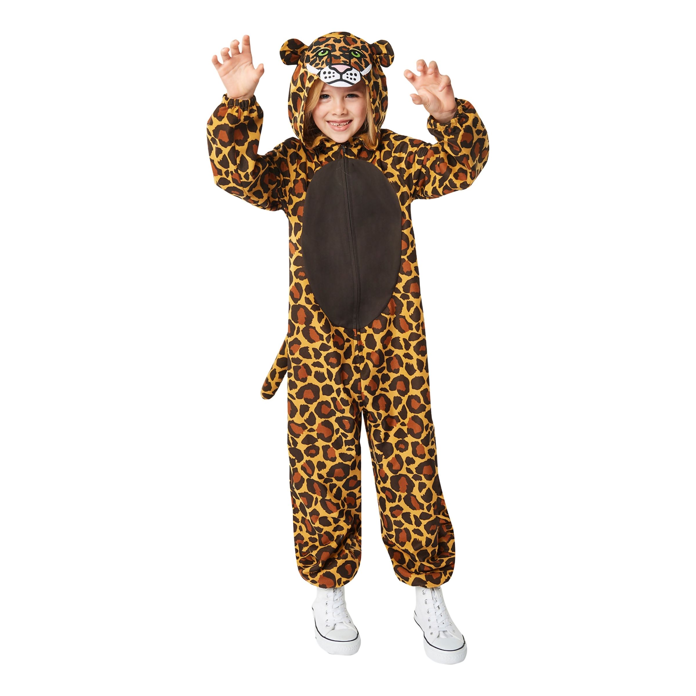 Leopard Onesie Barn Maskeraddräkt - X-Large | Hem//Maskerad//Maskeraddräkter//Barndräkter | PartyOutlet