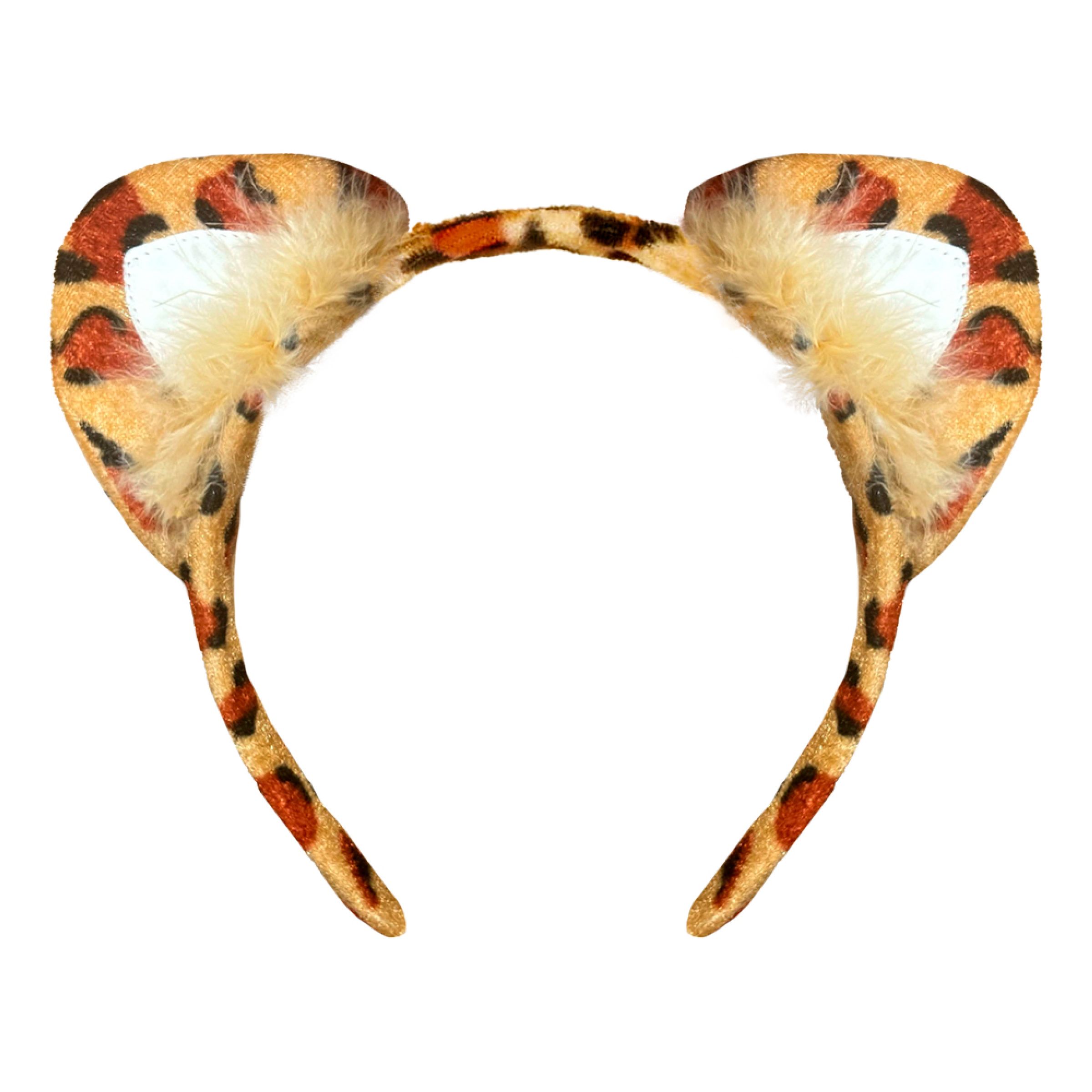 Leopardöron pÄ Diadem | Hem - Maskerad - Hattar - Diadem & Boppers | Pryloteket