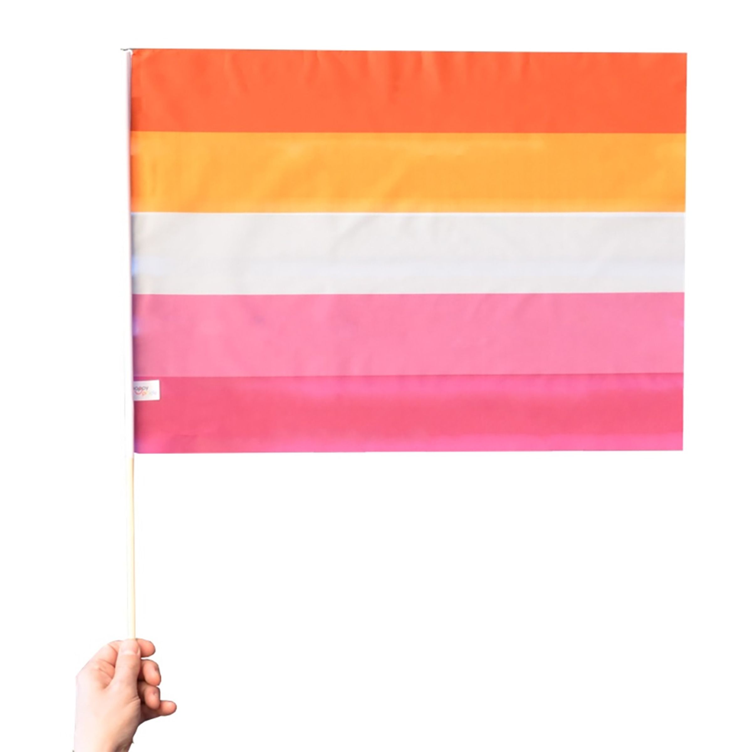 Läs mer om Lesbian Sunset-Flagga på Pinne