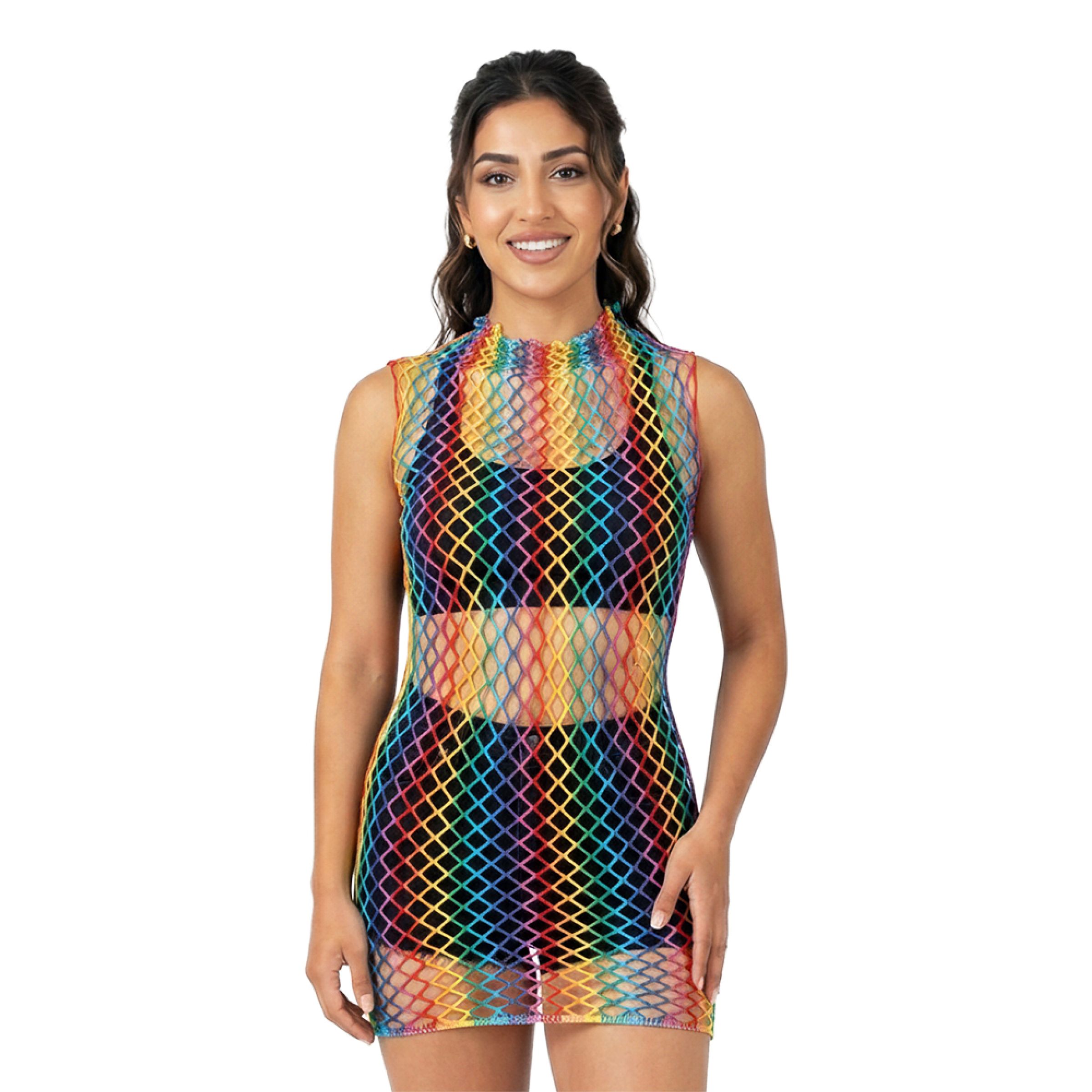 Monivärinen Mesh-aluspaita