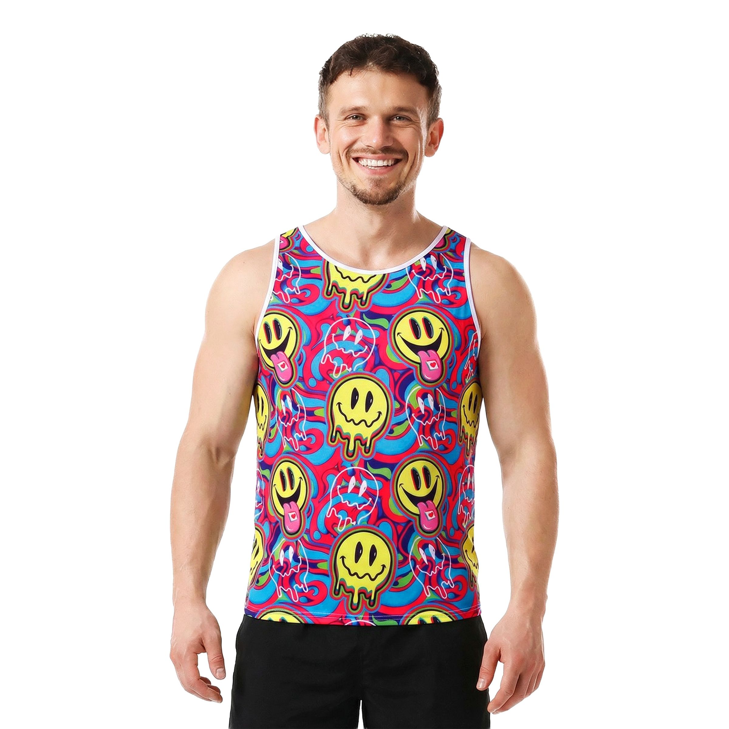 Linne Psychedelic Herr - Large | Hem - Roliga Prylar - Kläder - T-Shirts | Maskeradspecialisten