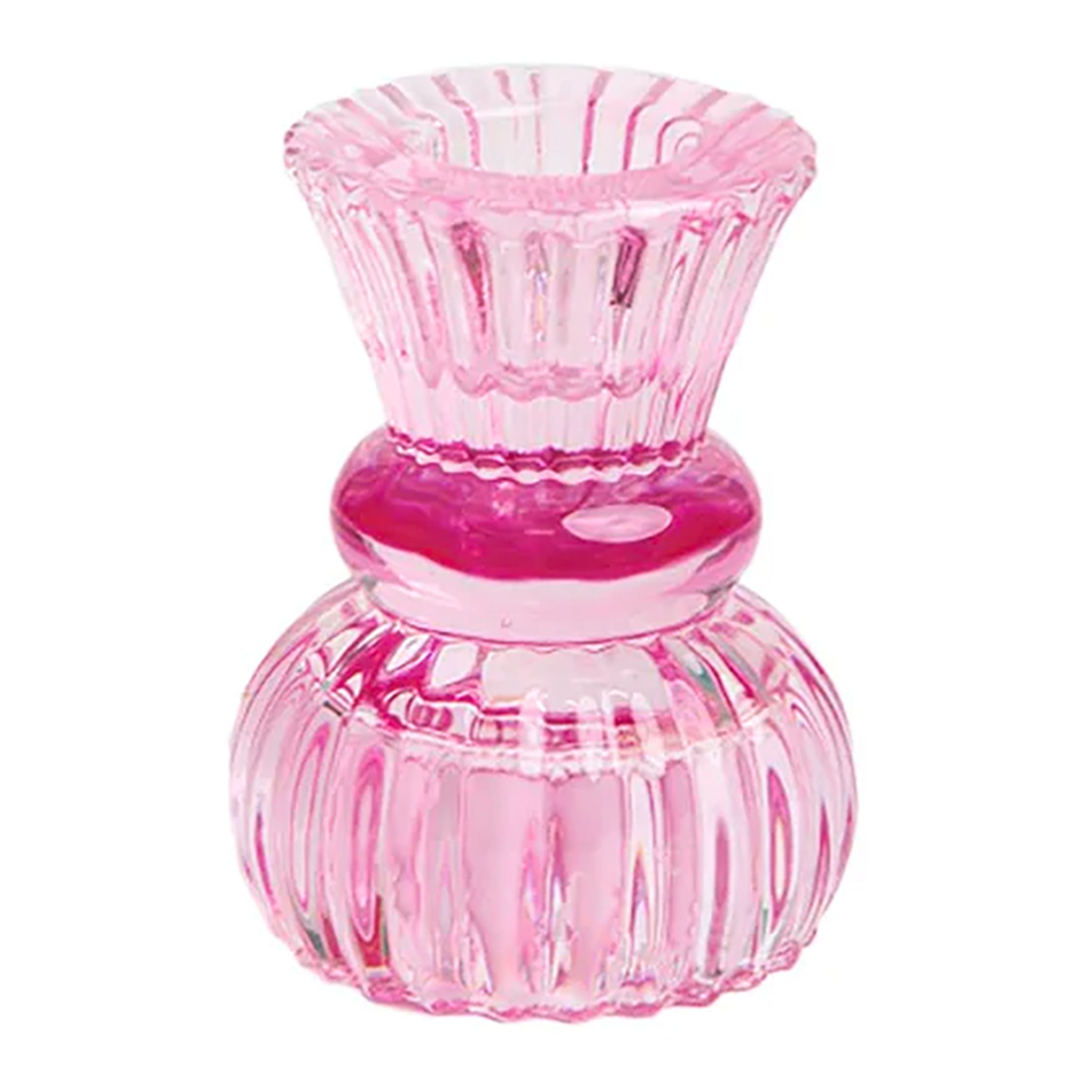 Läs mer om Ljushållare i Glas - Rosa