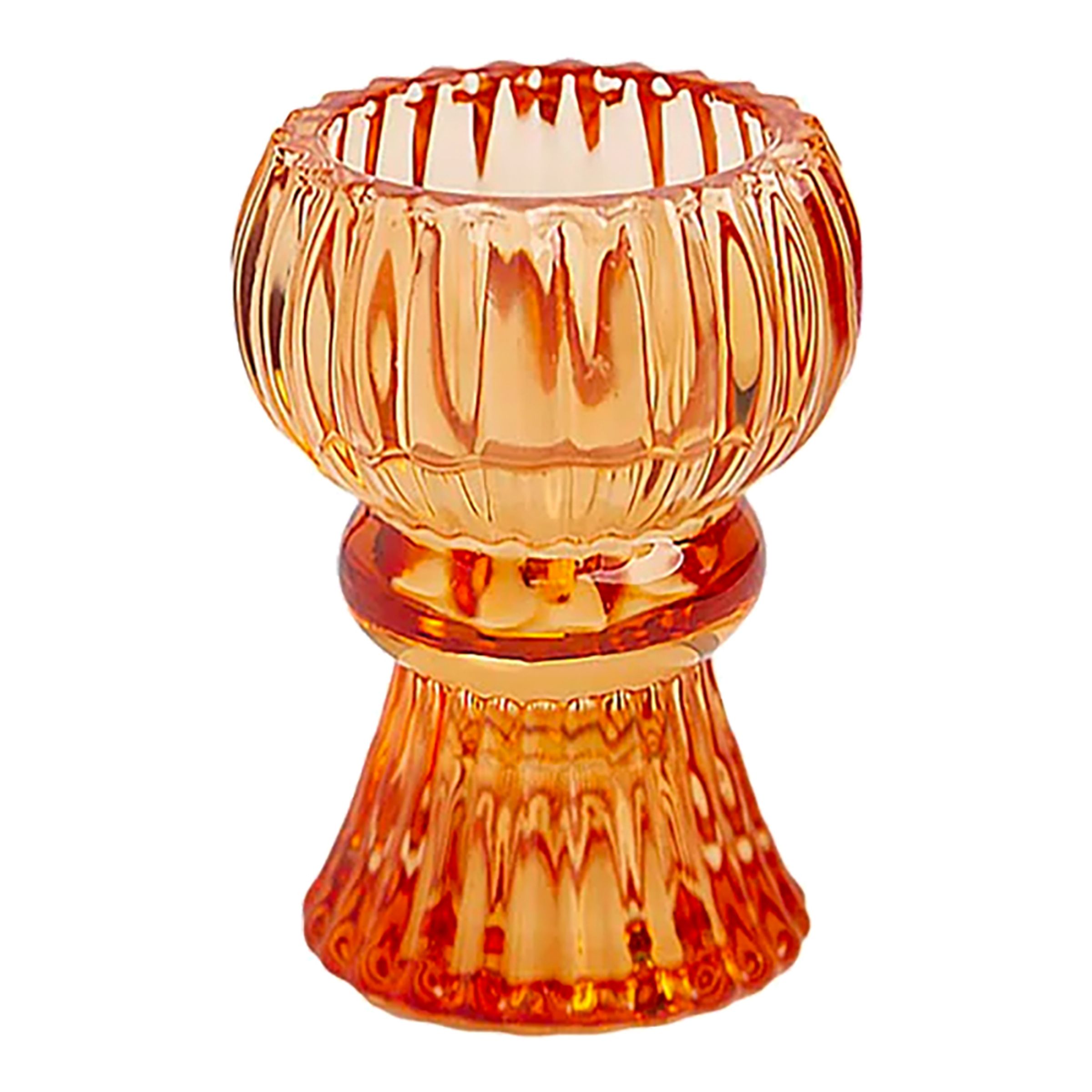 Läs mer om Ljushållare i Glas - Orange
