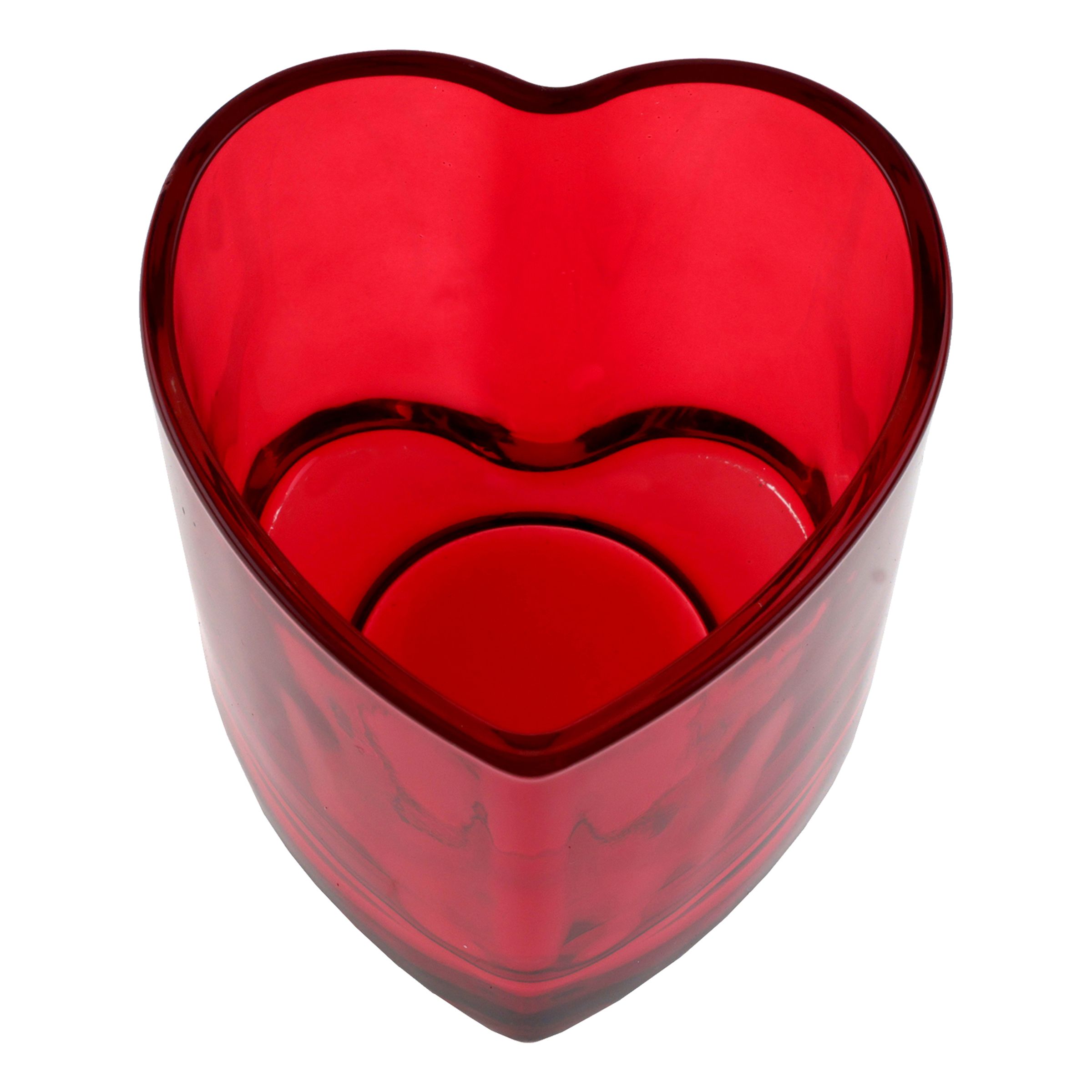 Lysestage Hjerteformet Rød