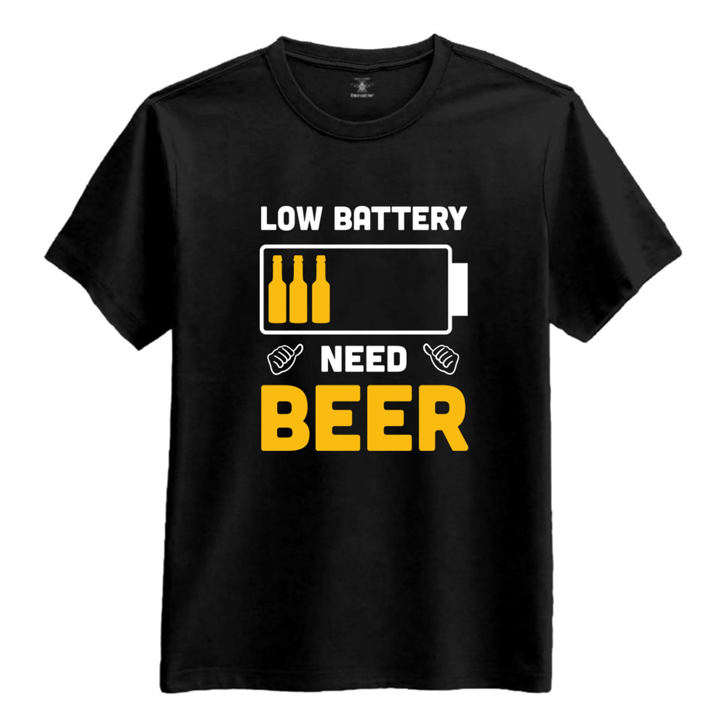 Low Battery Need Beer T-shirt - Large
