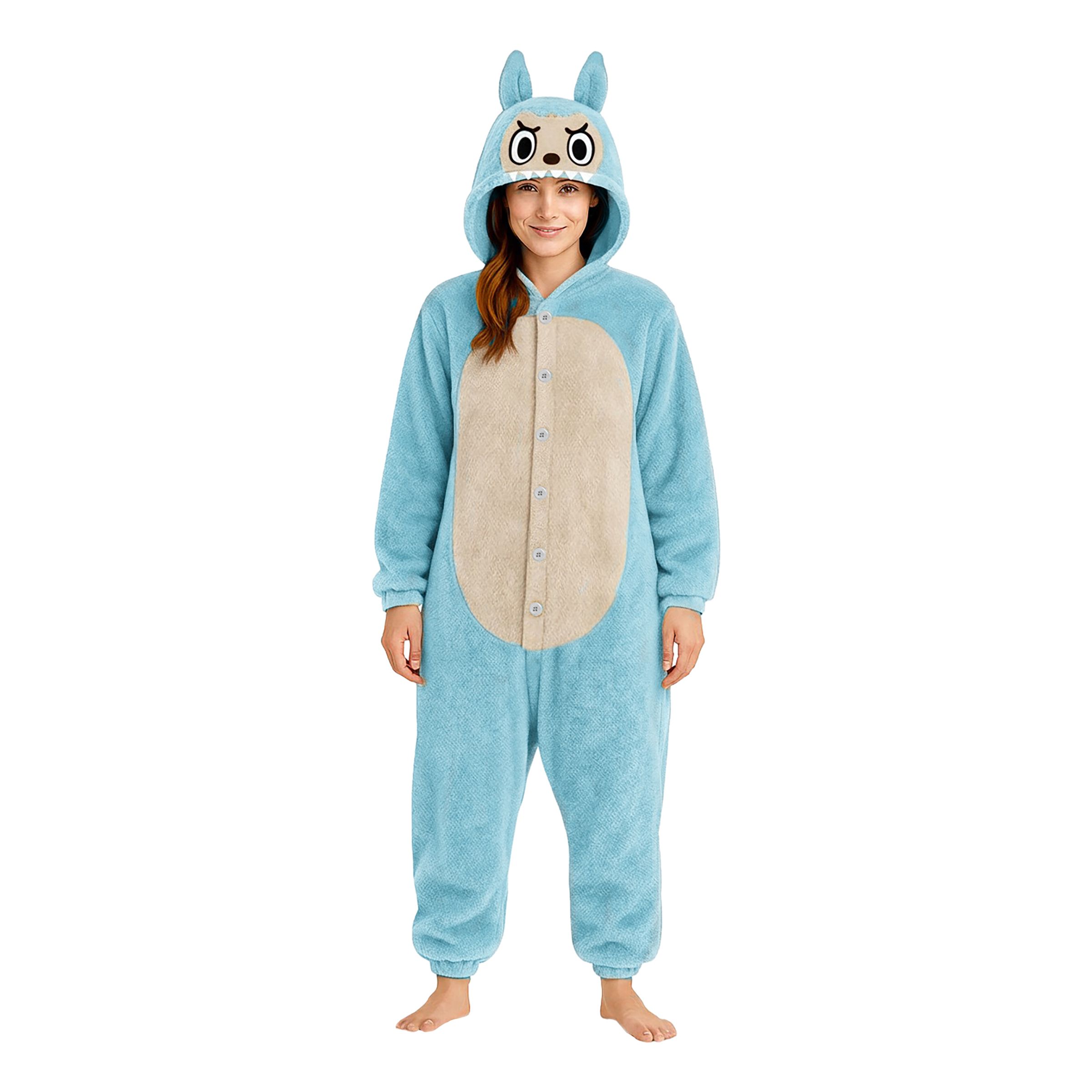 Lulu Monster Blå Onesie Dam Maskeraddräkt - Large | Hem - Maskerad - Maskeraddräkter - Damdräkter | Pryloteket