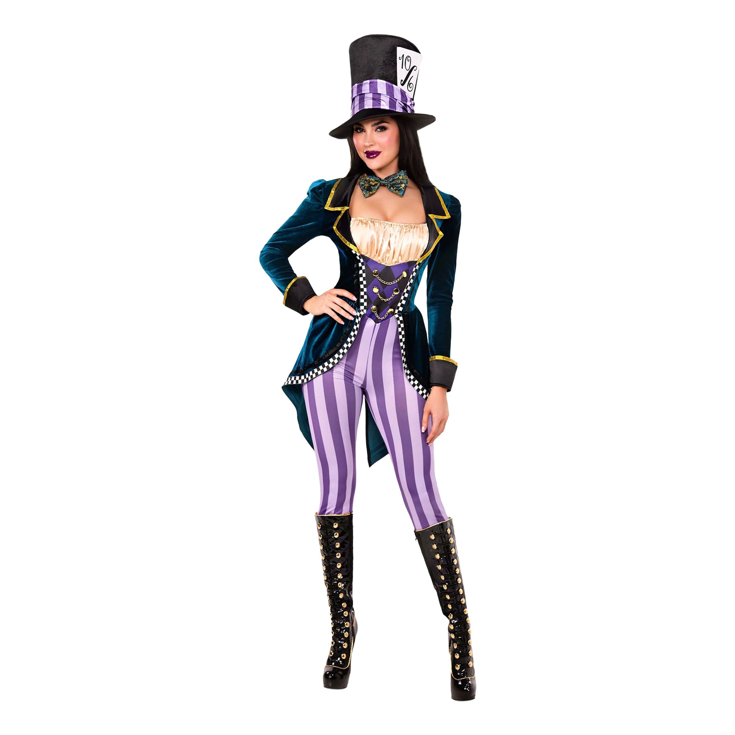 Mad Hatter Jumpsuit Deluxe Maskeraddräkt - Medium | Hem - Maskerad - Maskeraddräkter - Damdräkter | Pryloteket