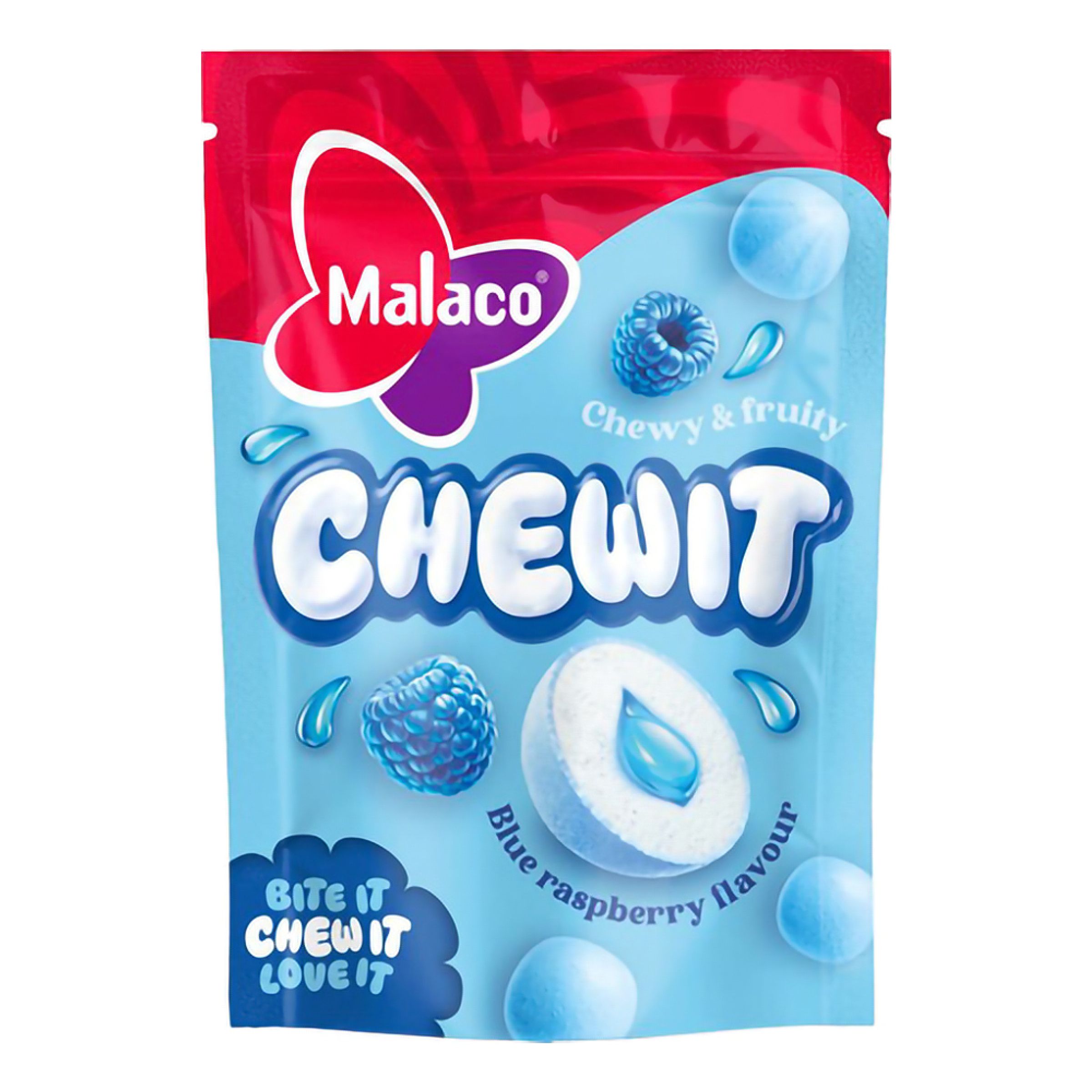 Malaco Chewit Blue Raspberry - 115 gram | Hem - Godis & Läsk - Godis - Godispåsar | Party Outlet