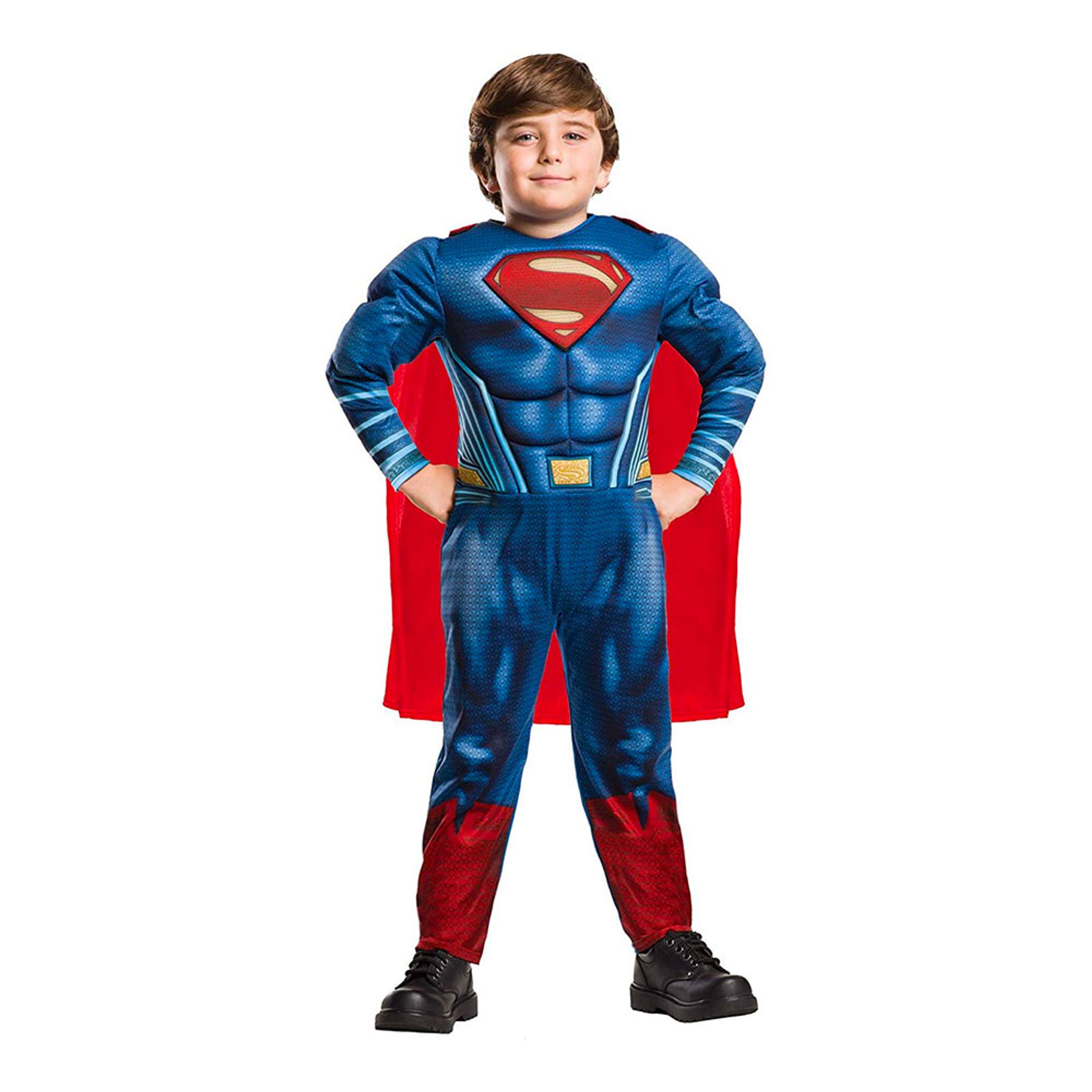 Man of Steel Superman Deluxe Barn Maskeraddräkt - Medium