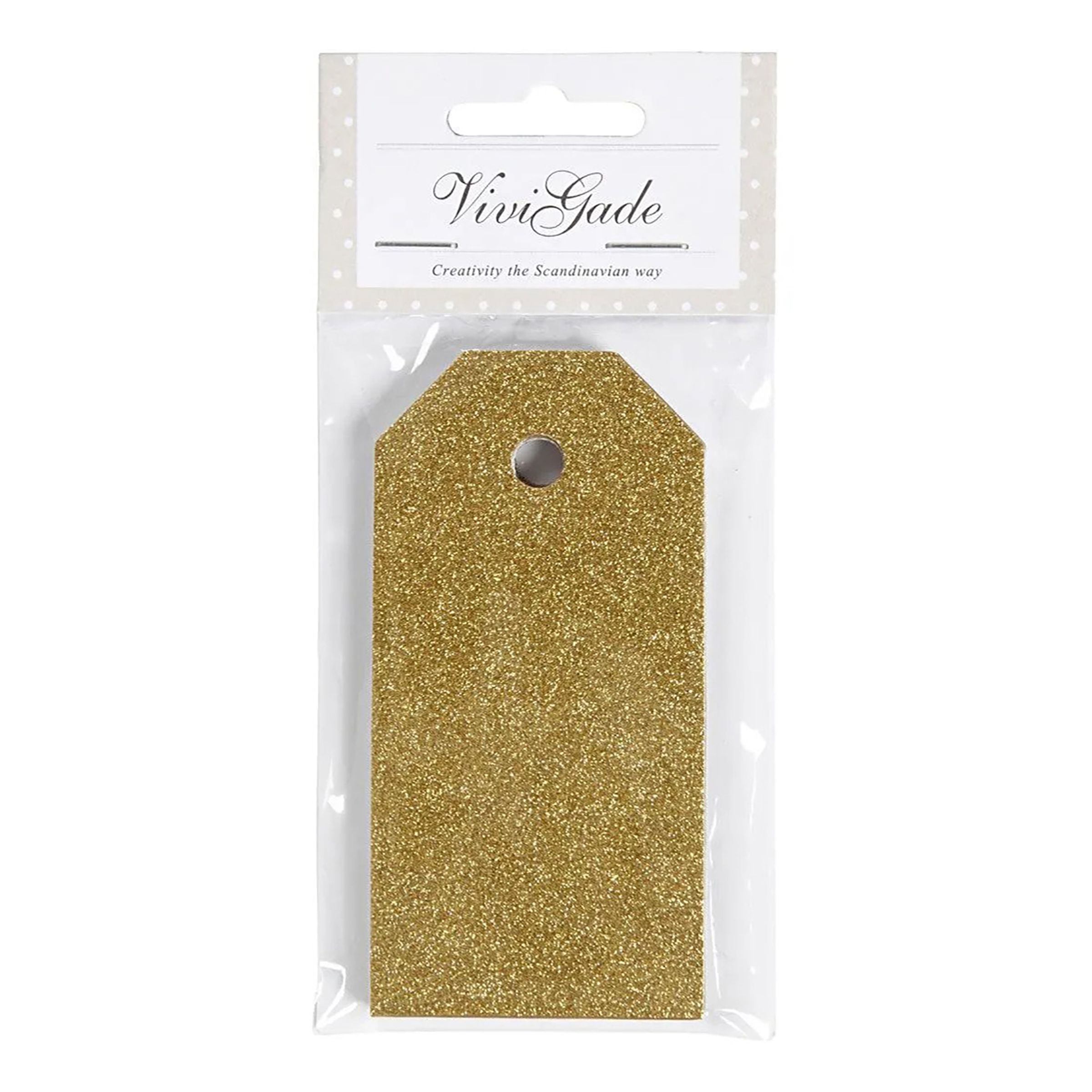 Manillamärken Glitter Guld - 15-pack