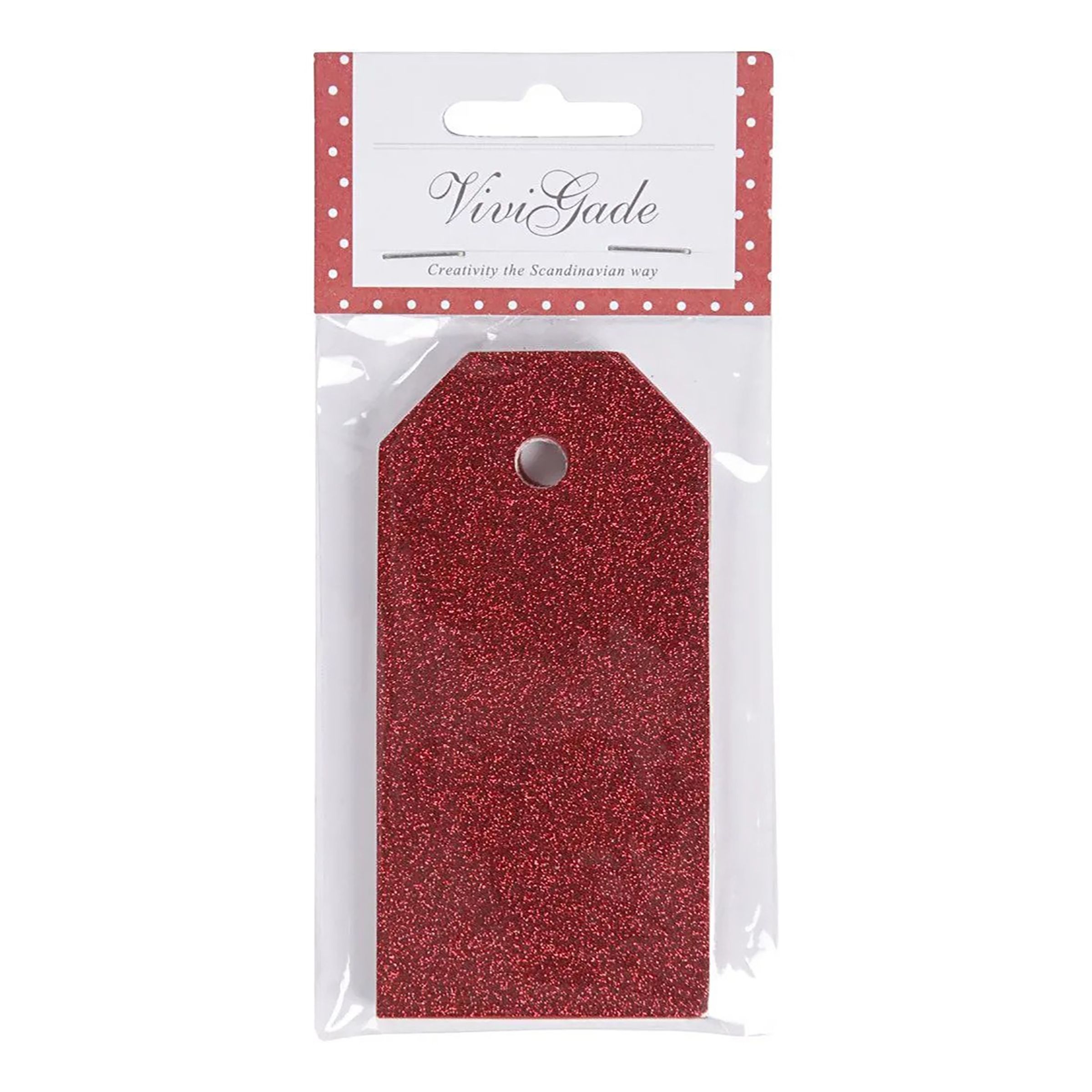 Manillamärken Glitter Röd - 15-pack