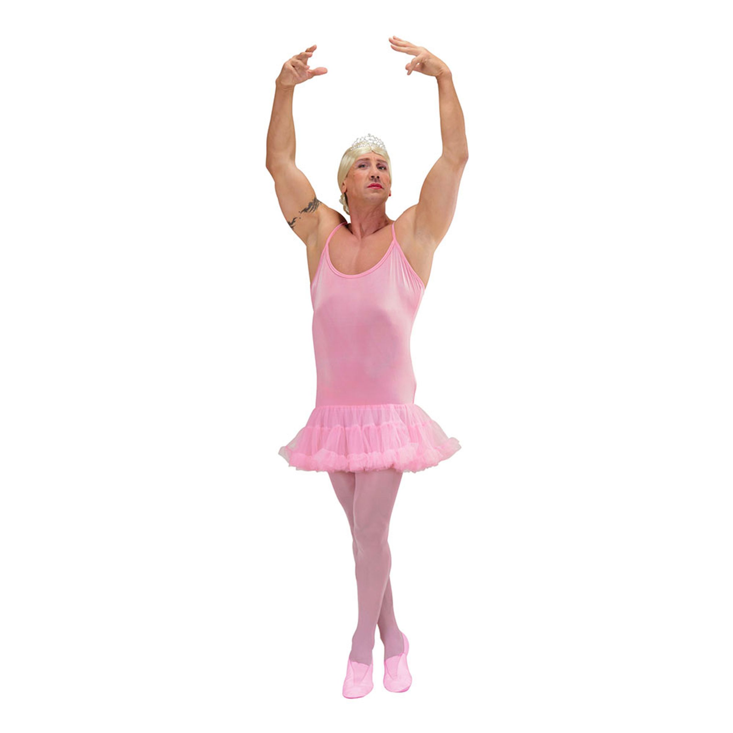 Manlig Ballerina Rosa Maskeraddräkt - One size