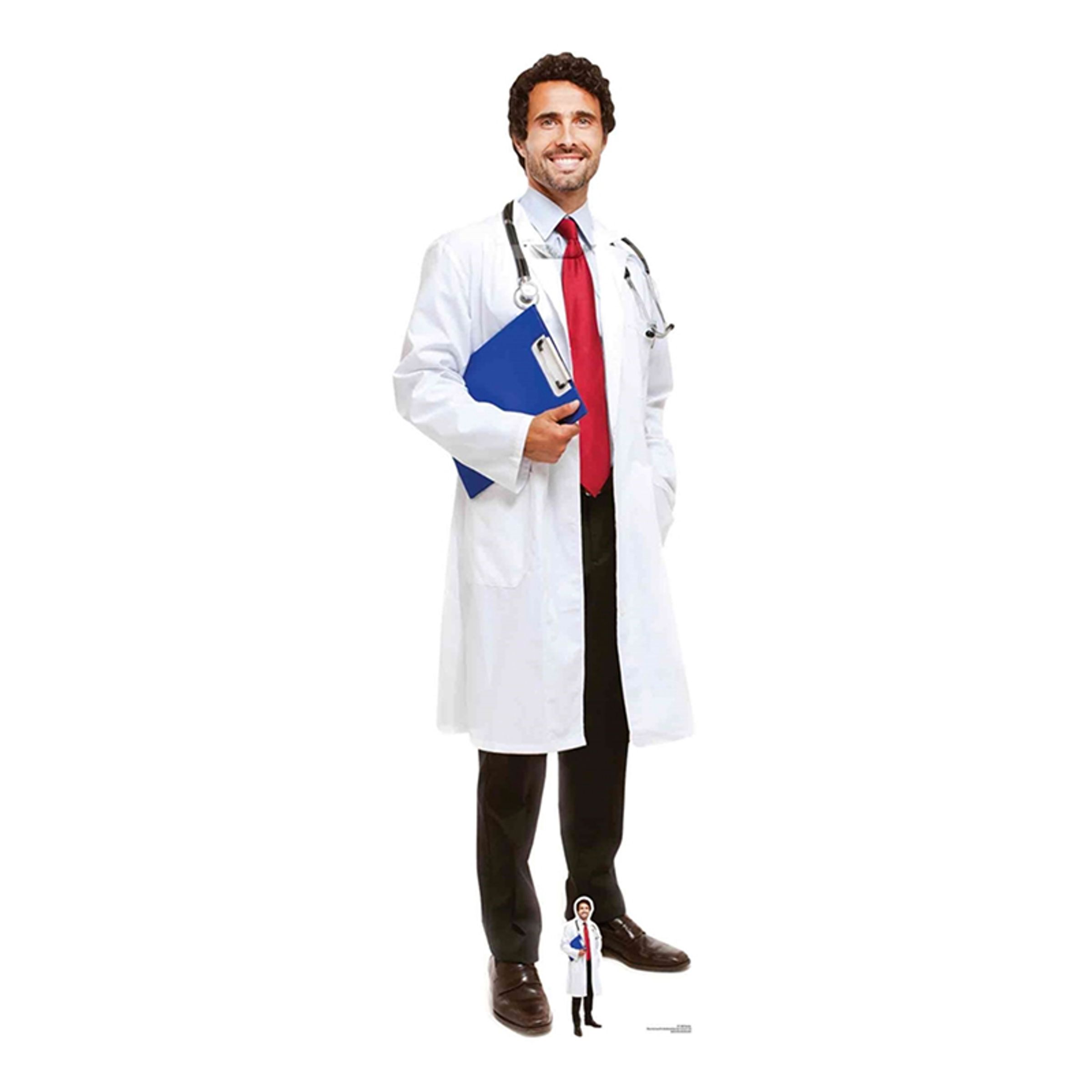 Manlig Läkare Kartongfigur