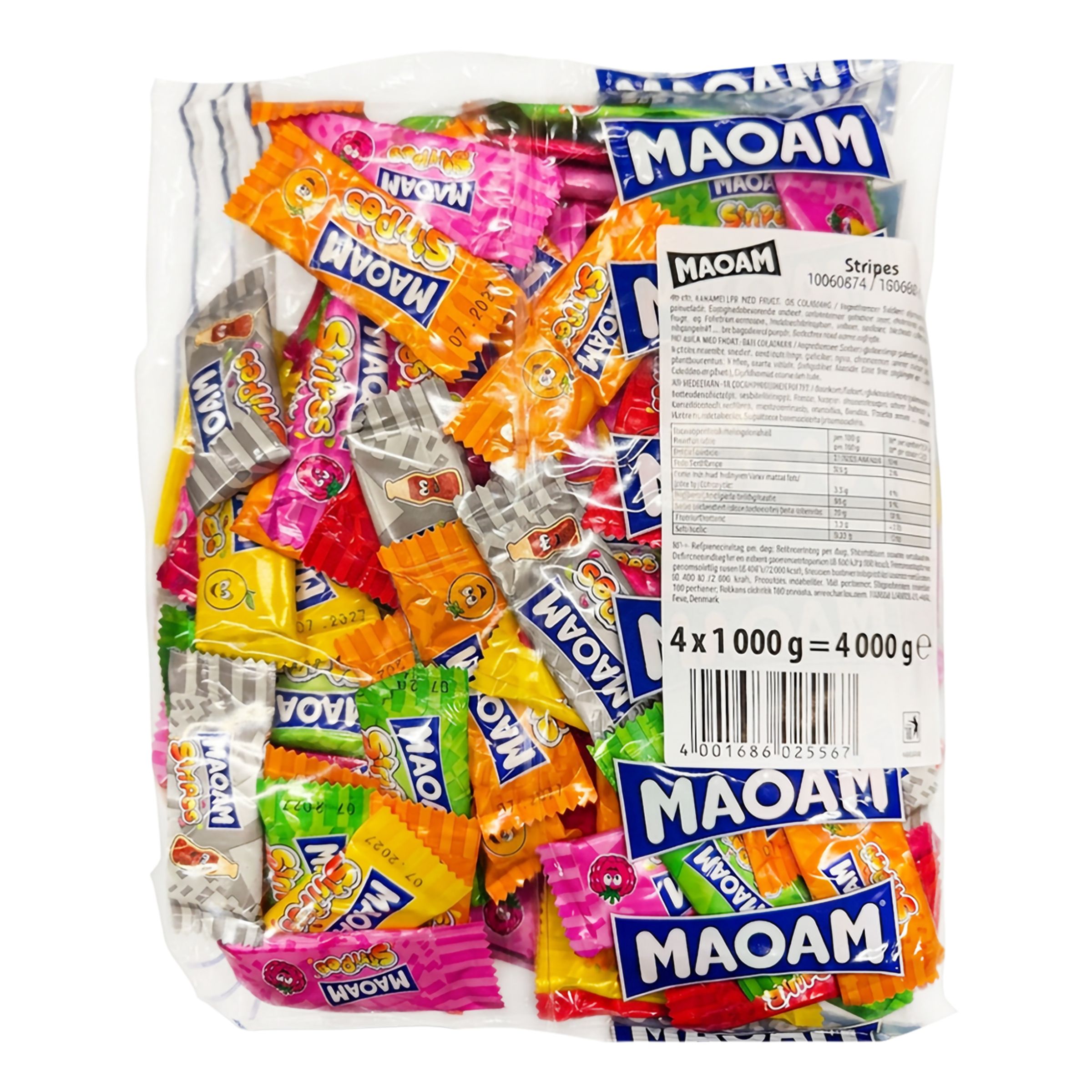 Maoam Mini Stripes Storpack - 4 kg | Hem - Godis & Läsk - Godis - Kola | Maskeradspecialisten