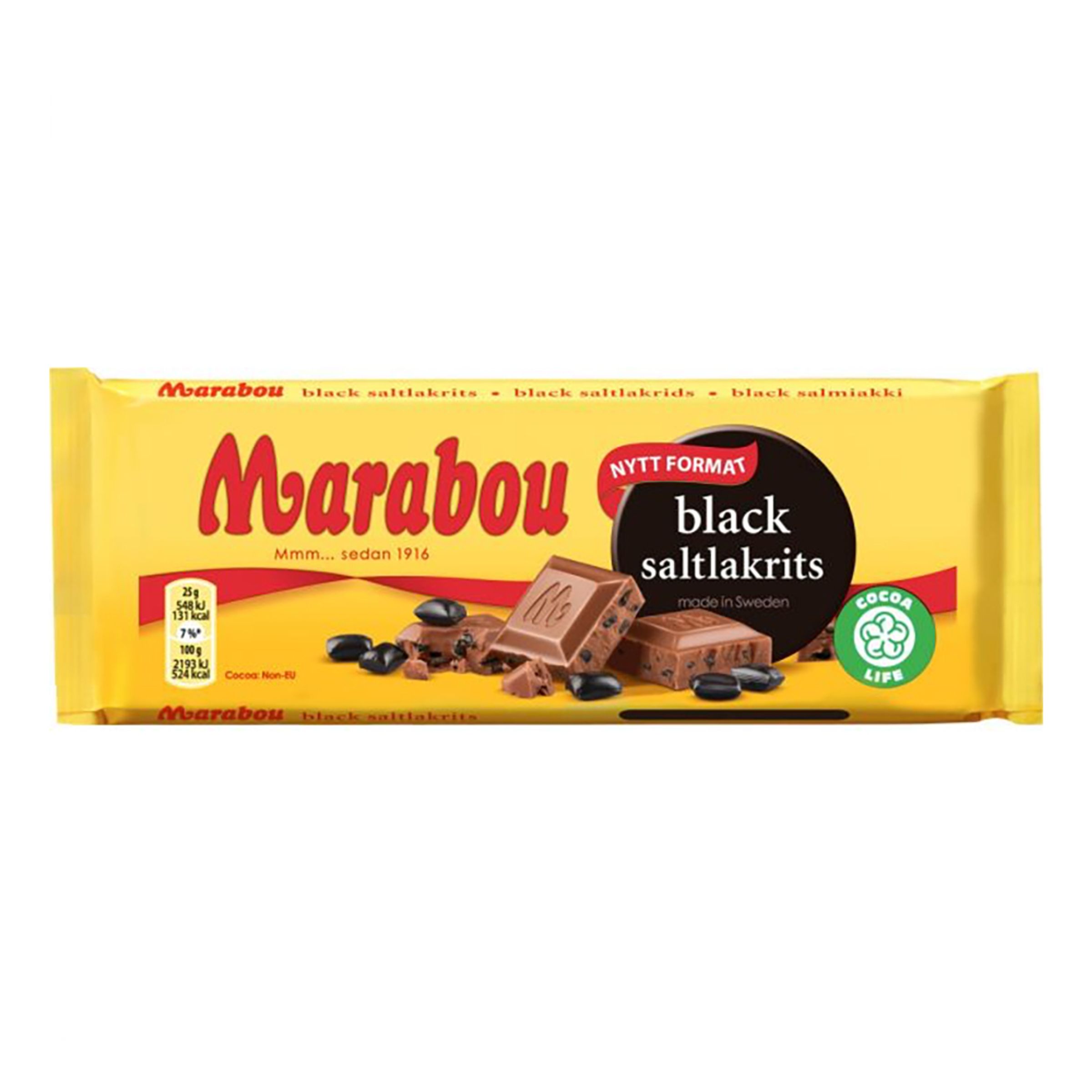 Läs mer om Marabou Black Saltlakrits - 100 gram