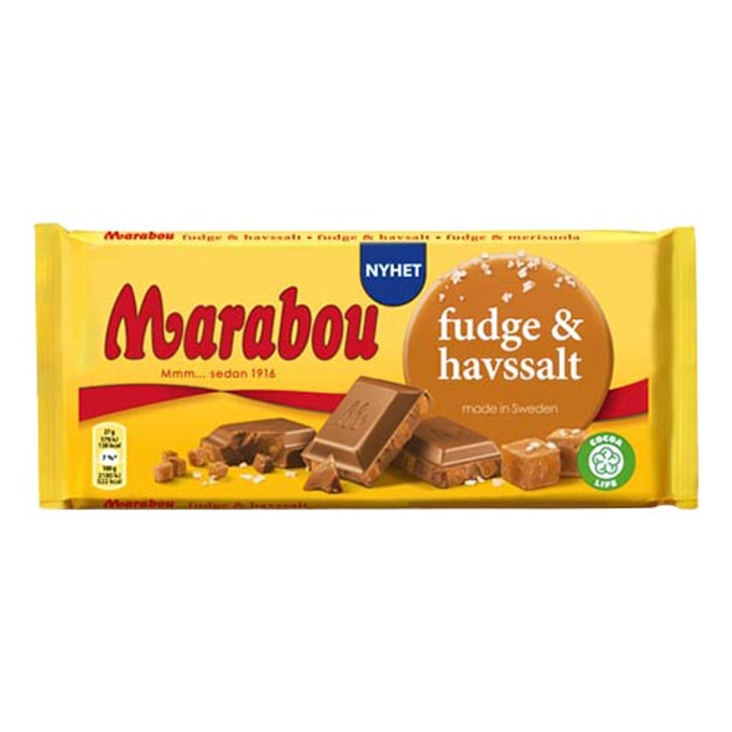 Läs mer om Marabou Fudge & Havssalt Chokladkaka - 185 gram
