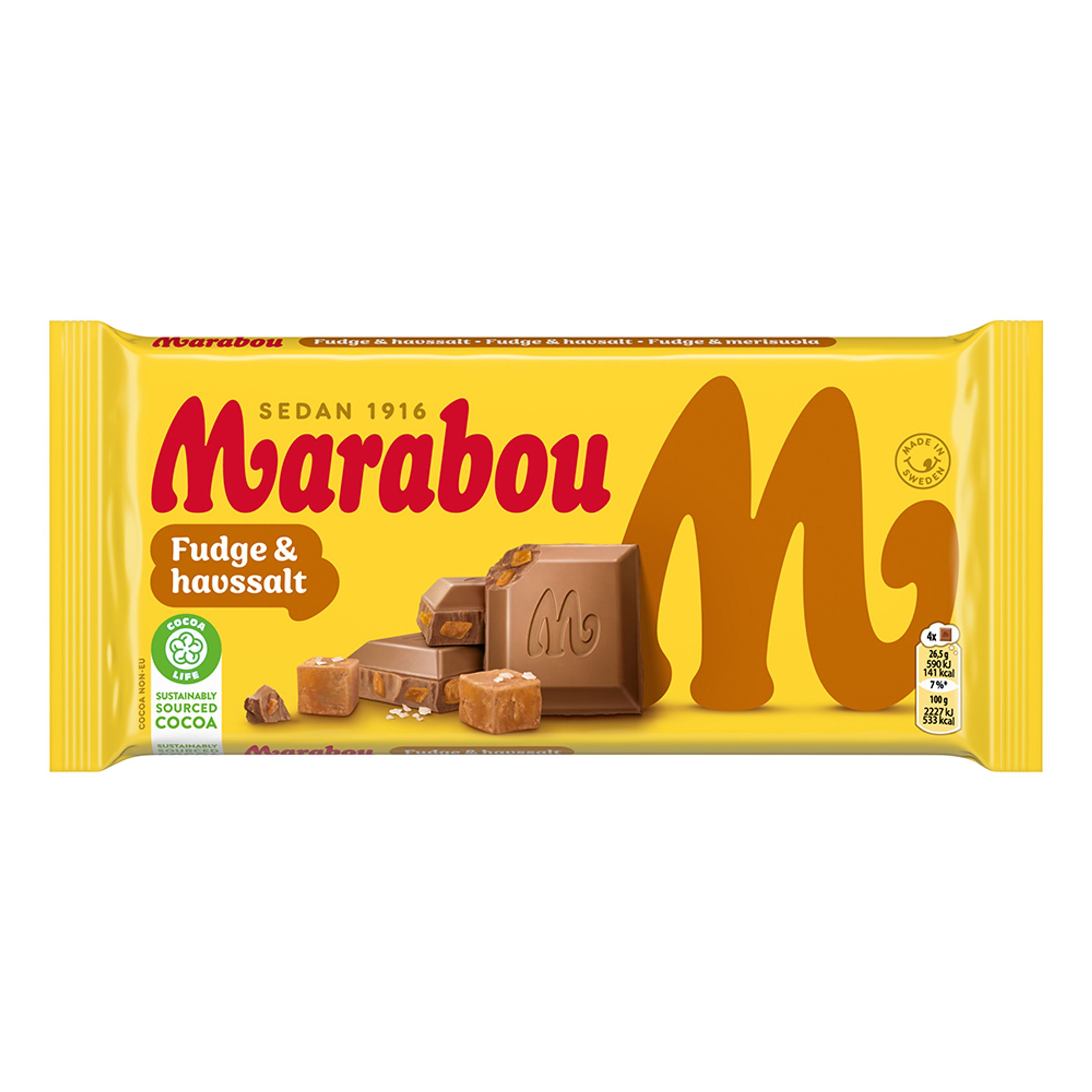 Marabou Fudge & Havssalt Chokladkaka - 185 gram