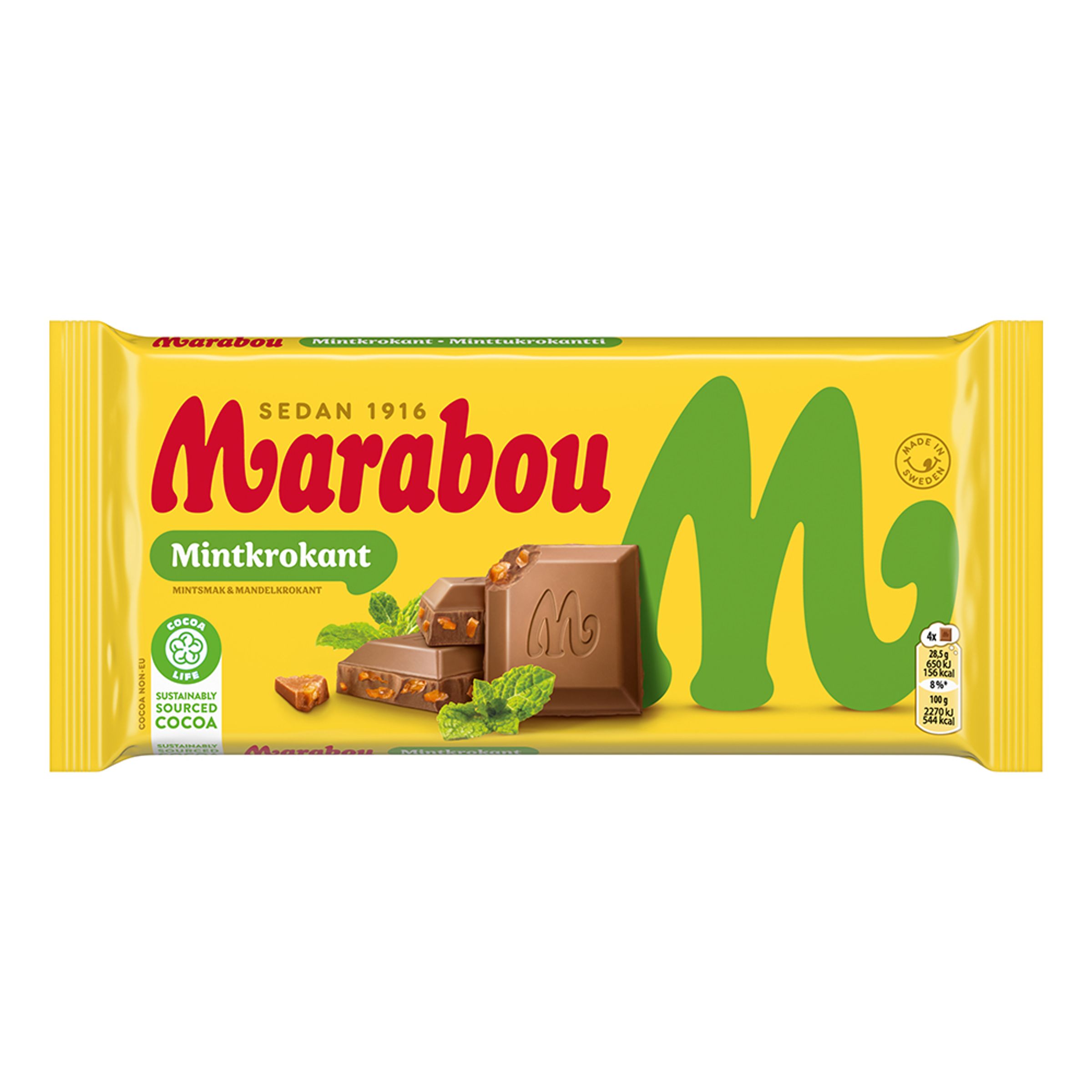 Marabou Mintkrokant Chokladkaka - 200 gram