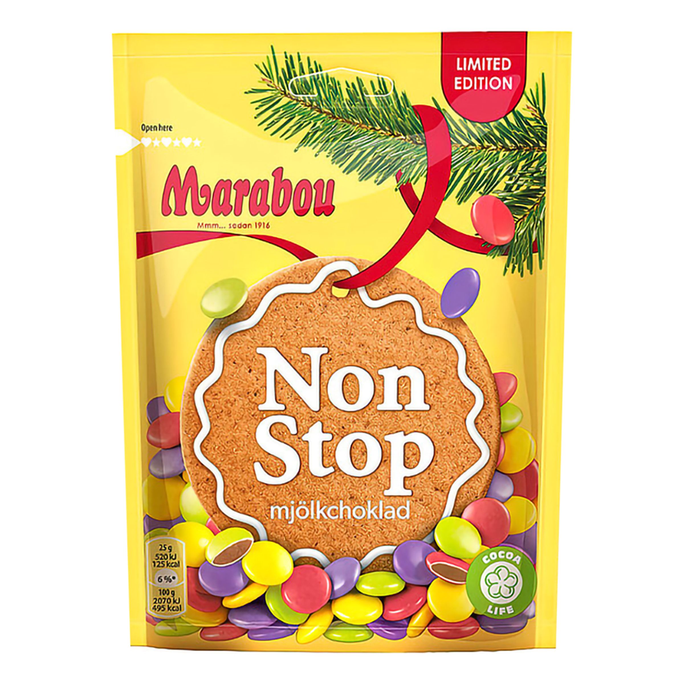 Marabou Non Stop Christmas i Påse - 225 gram