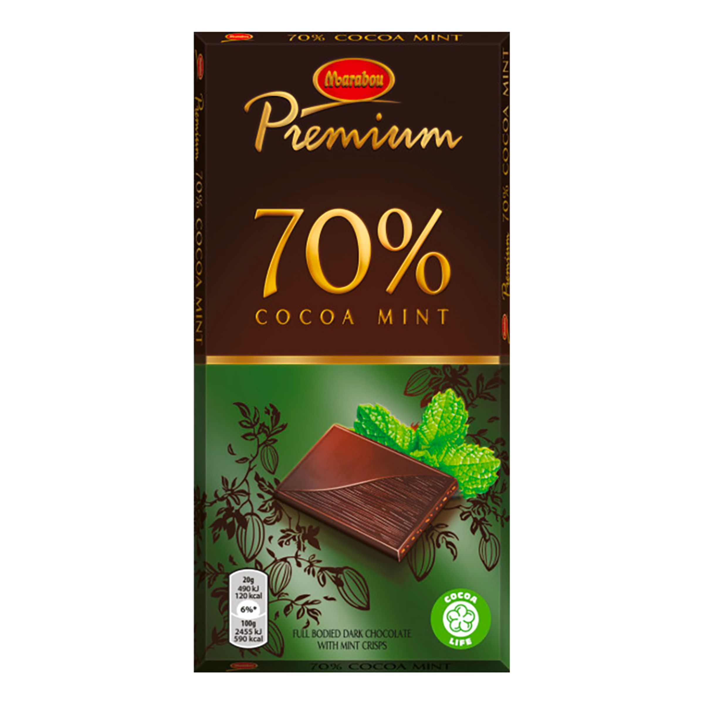Läs mer om Marabou Premium Dark Mint - 100 gram