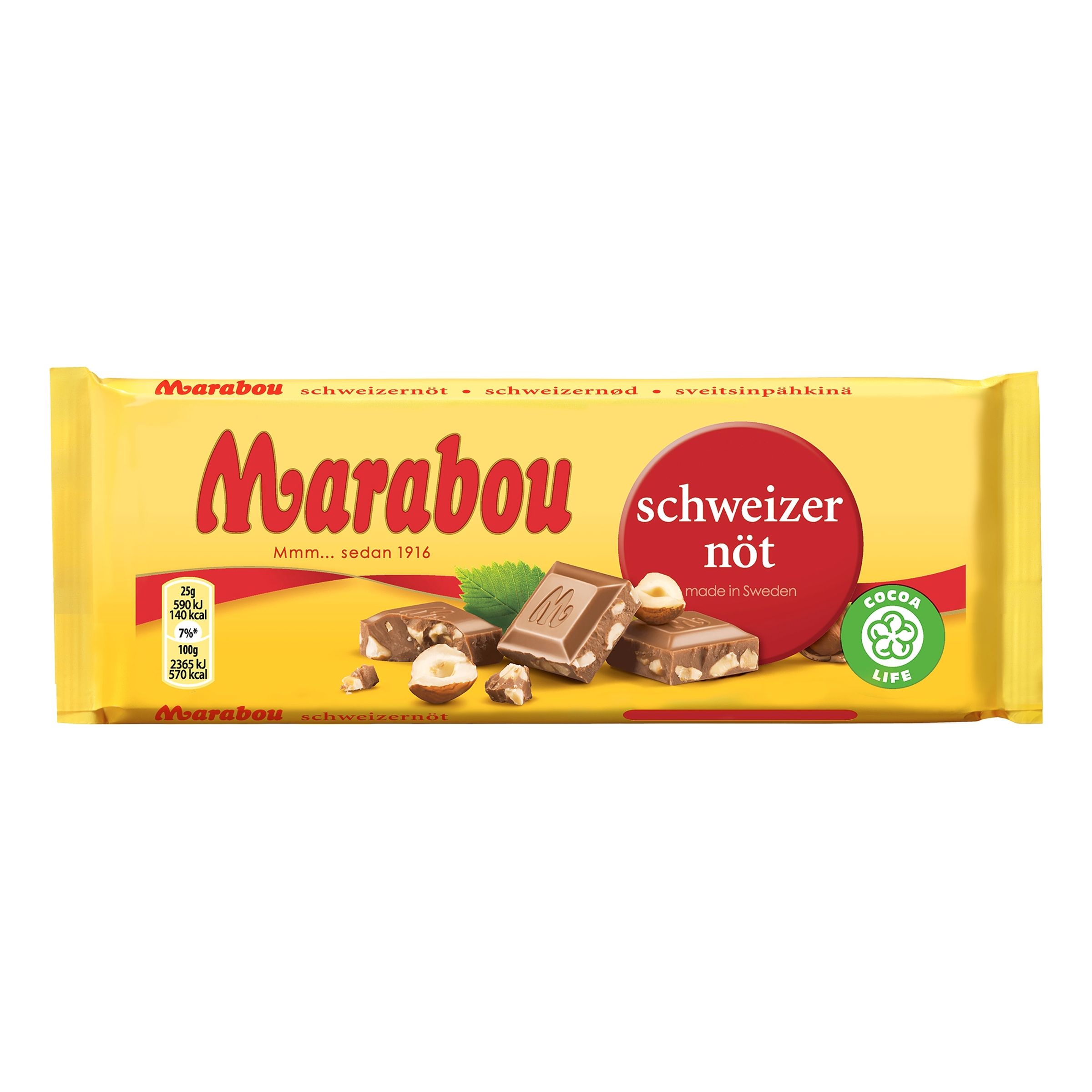 Marabou Schweizernöt Chokladkaka - 200 gram