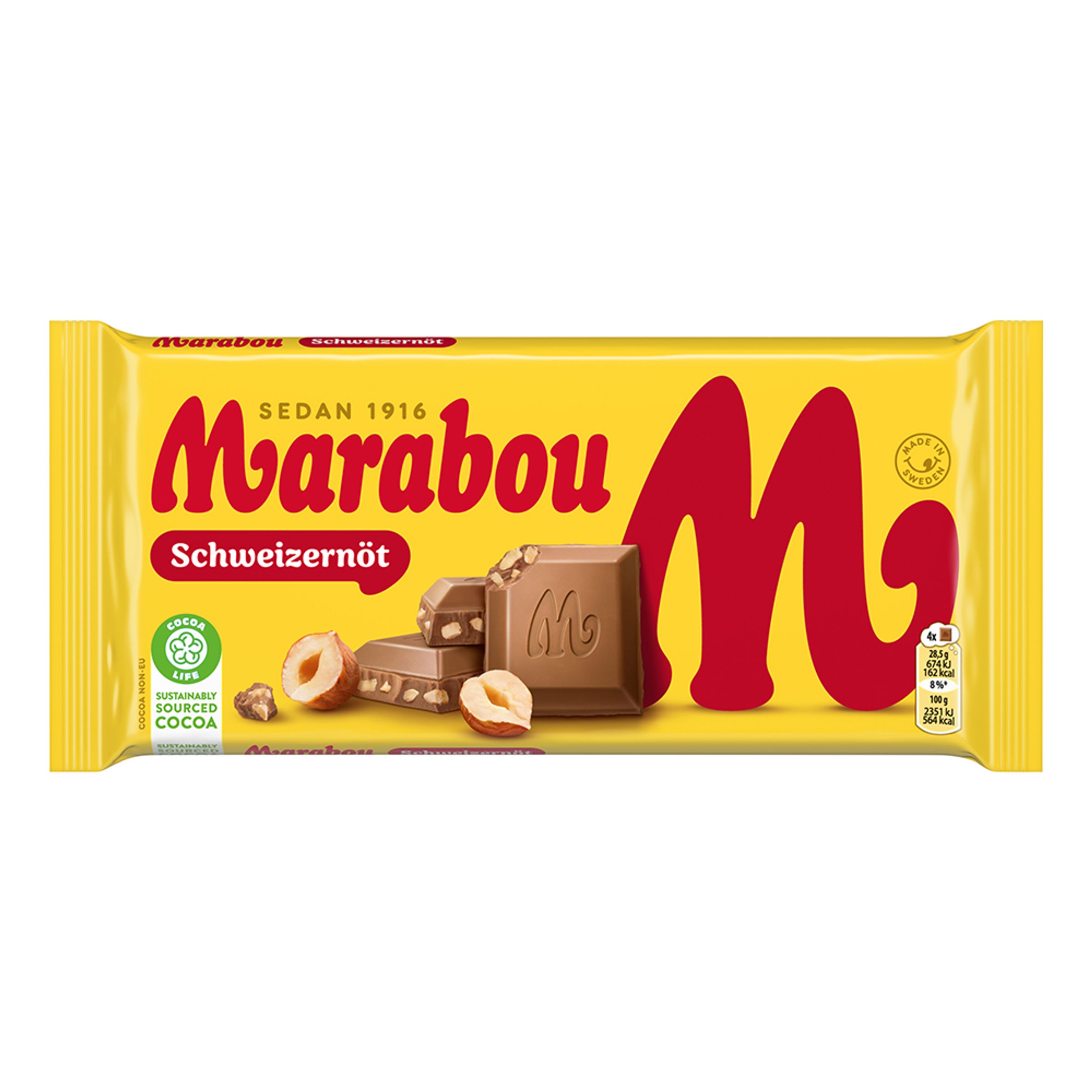 Läs mer om Marabou Schweizernöt Chokladkaka - 100 gram