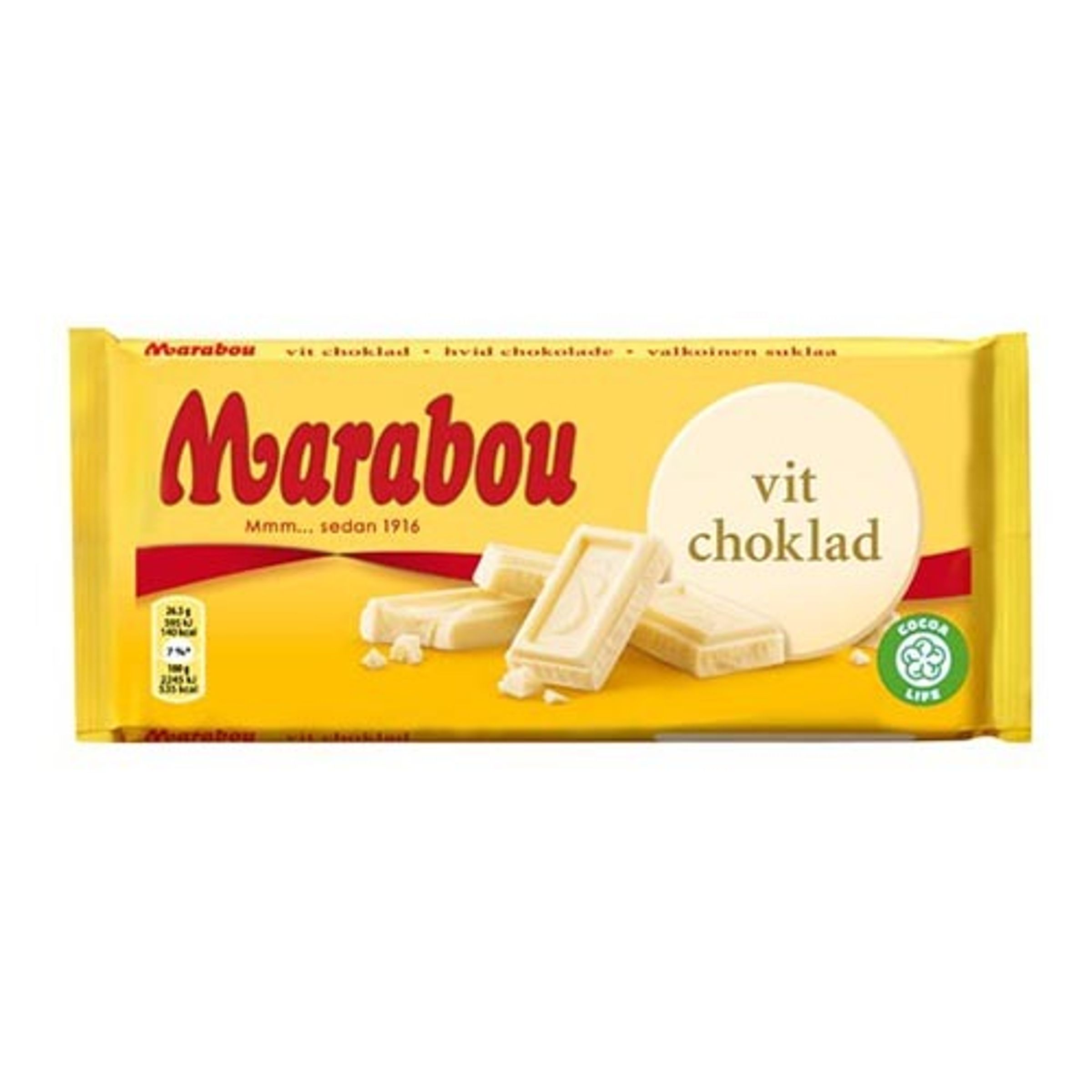 Marabou Vit Chokladkaka - 180 gram