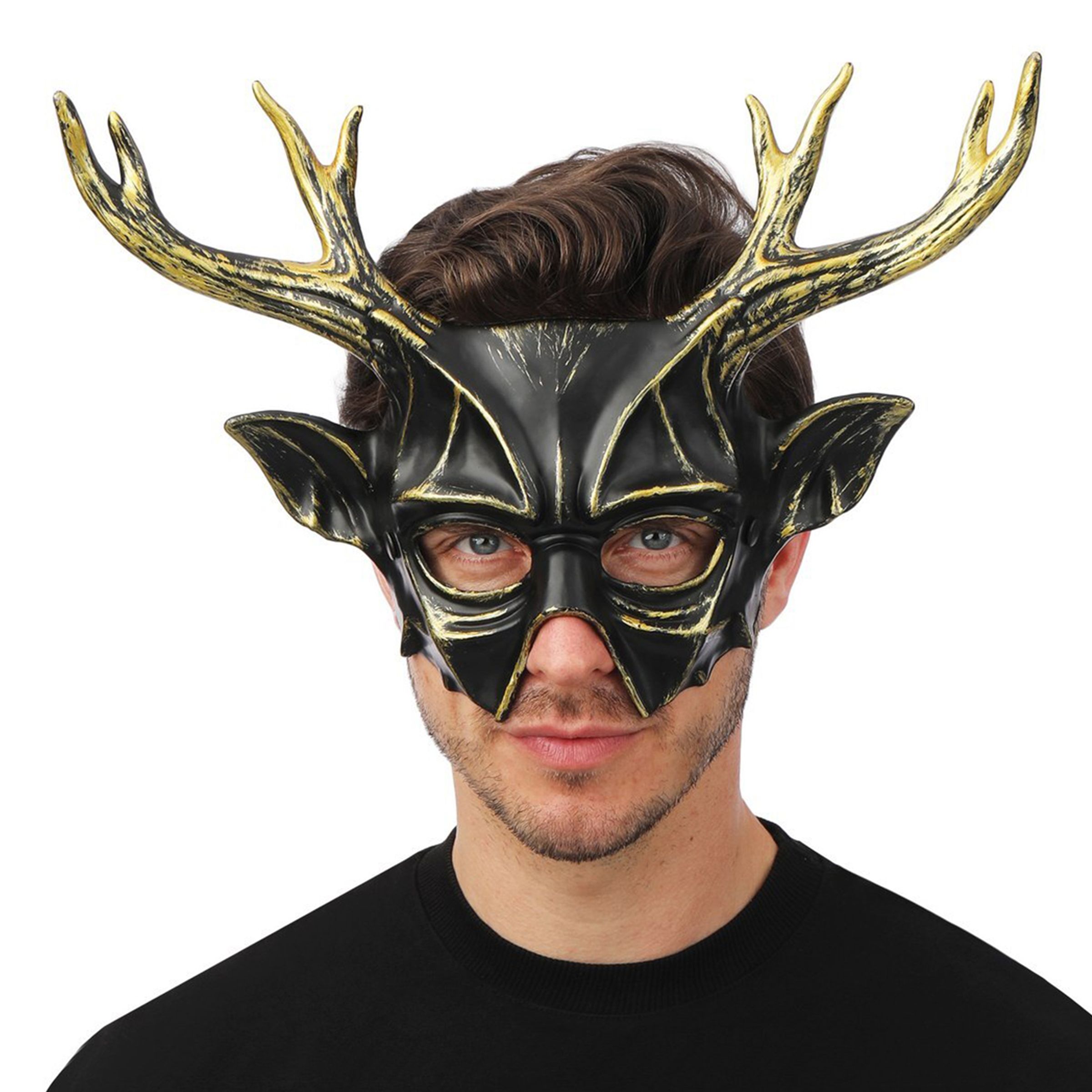 Mask Ren Fantasy Svart/Guld - One size