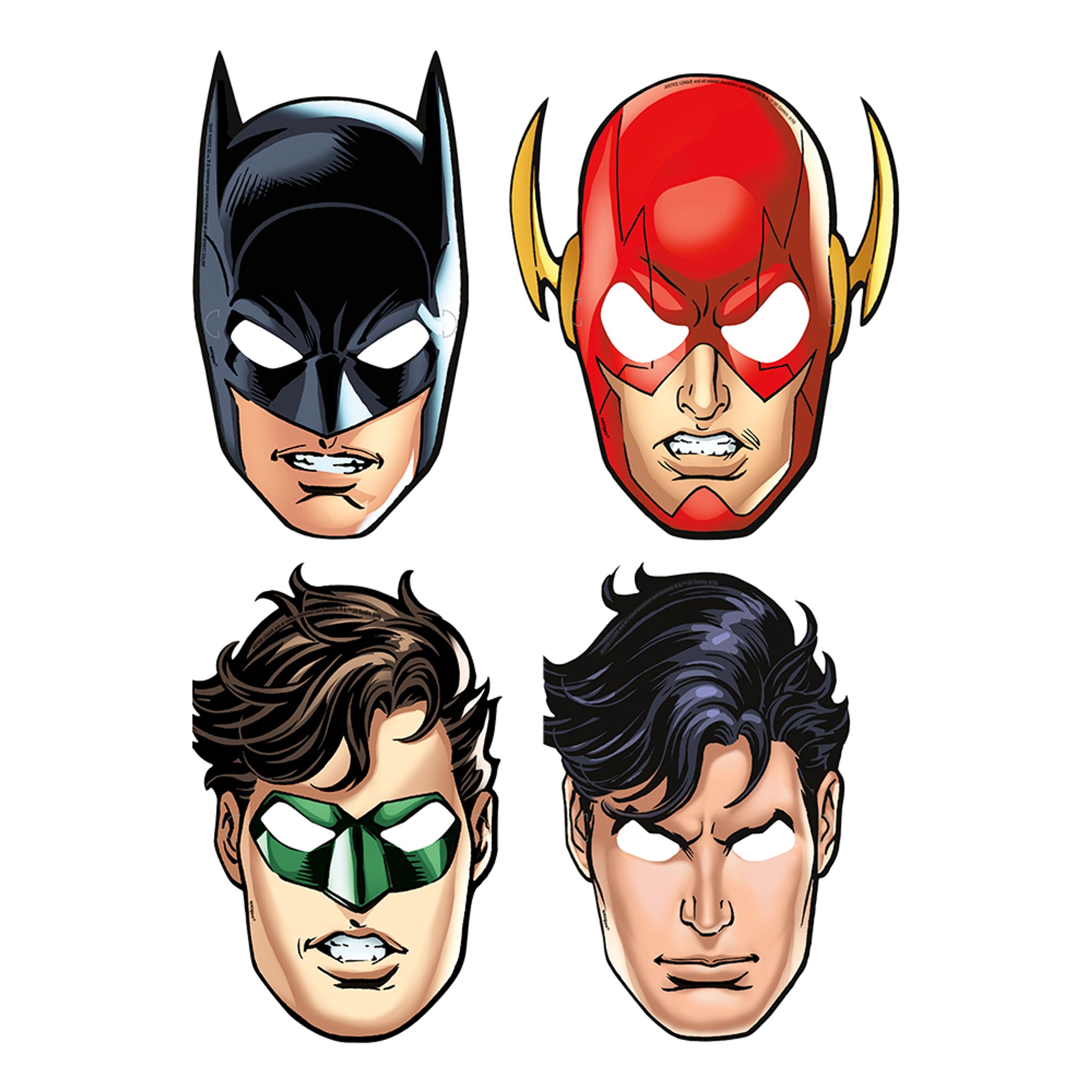 Masker i Papp Justice League - 8-pack