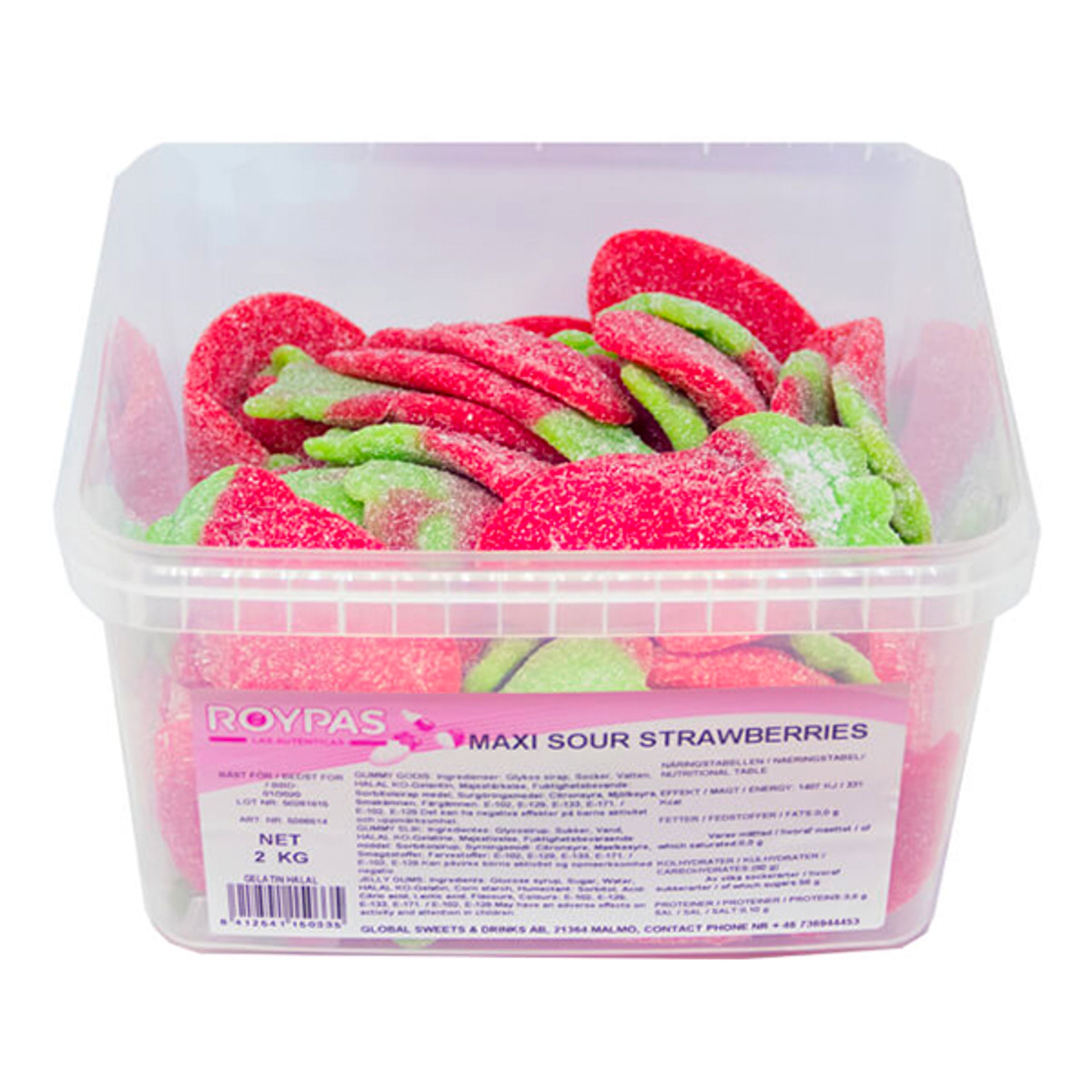 Maxi Sour Strawberries Storpack - 2 kg