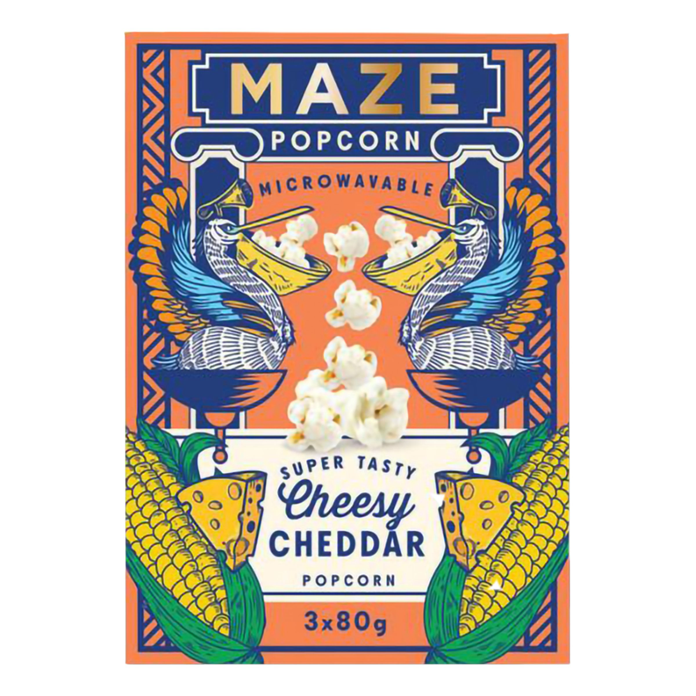 Maze Popcorn Cheesy Cheddar - 3-pack