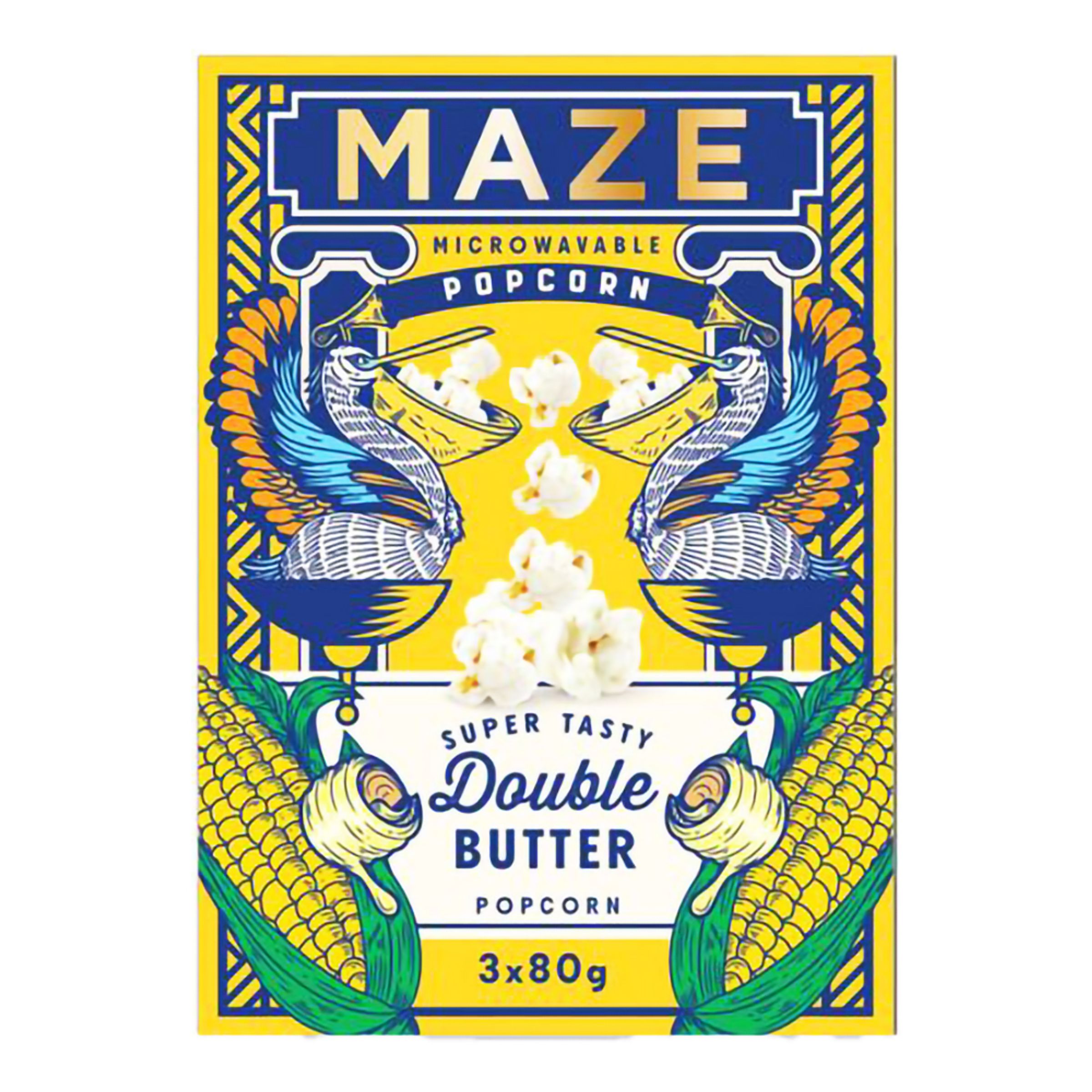 Maze Popcorn Double Butter - 3-pack