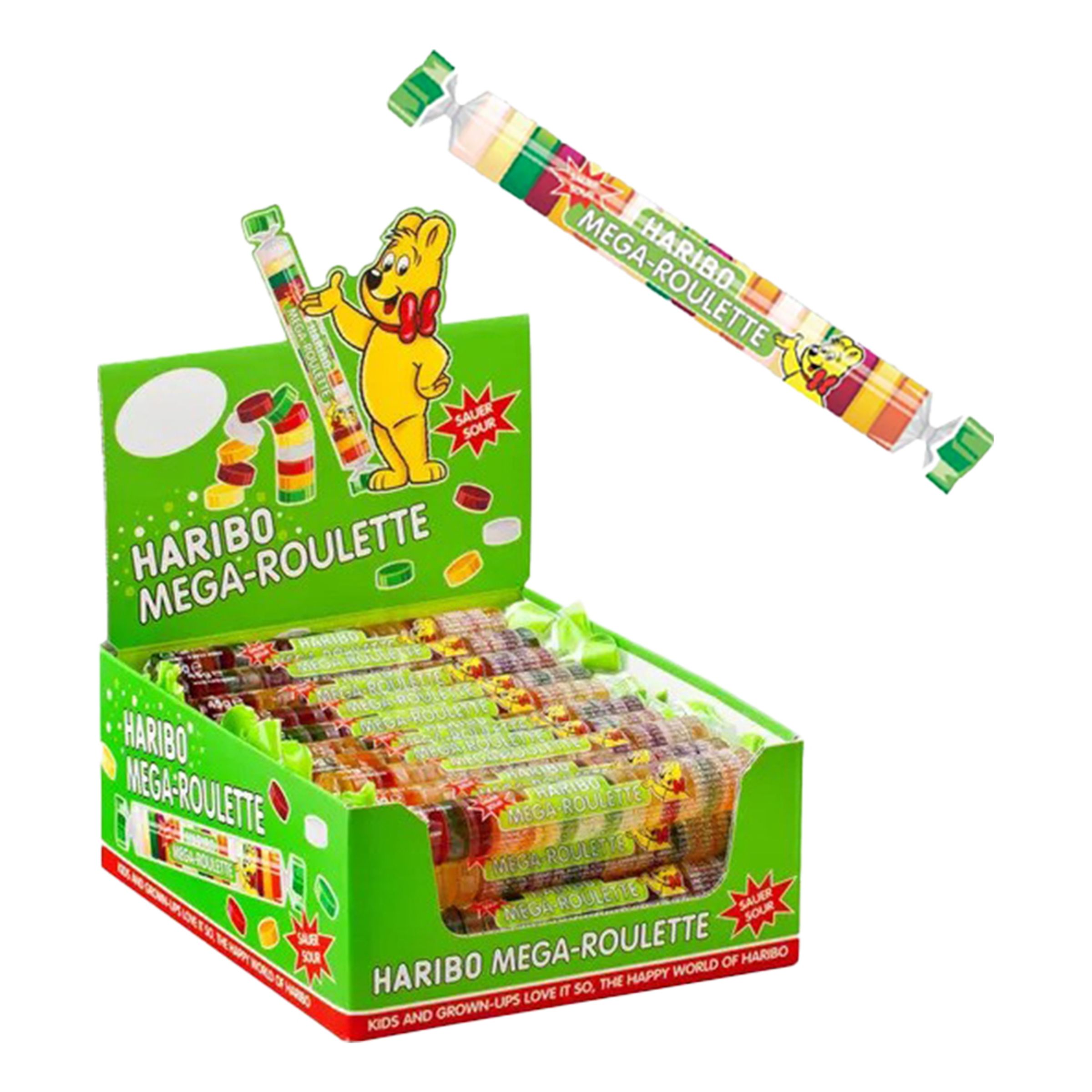 Mega Roulette Happy Sour Storpack - 40-pack