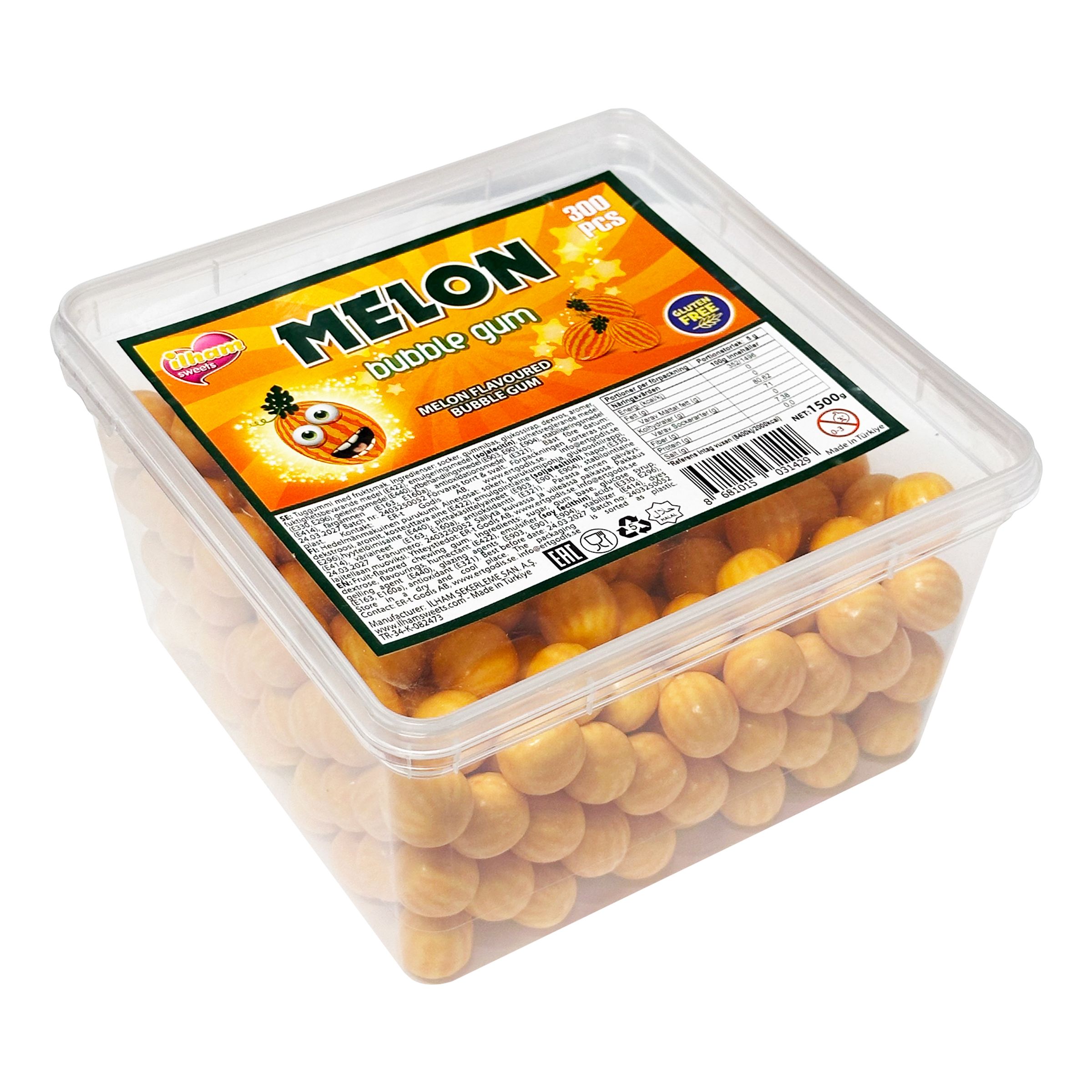 Melon Bubblegum Storpack - 1,5 kg | Hem - Godis & Läsk - Godis - Tuggummi och Pastiller | Maskeradspecialisten