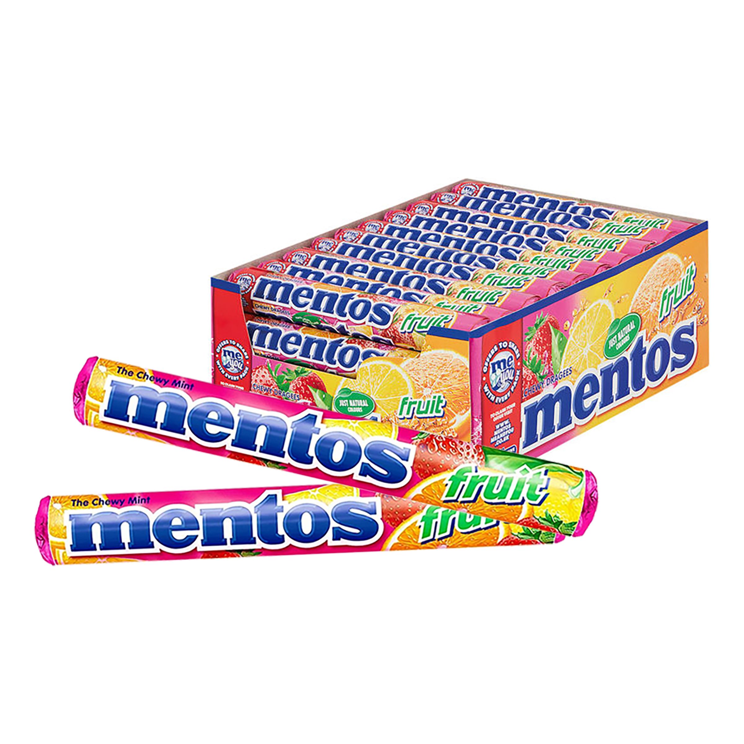 Mentos Rulle Frugt - 38 gram