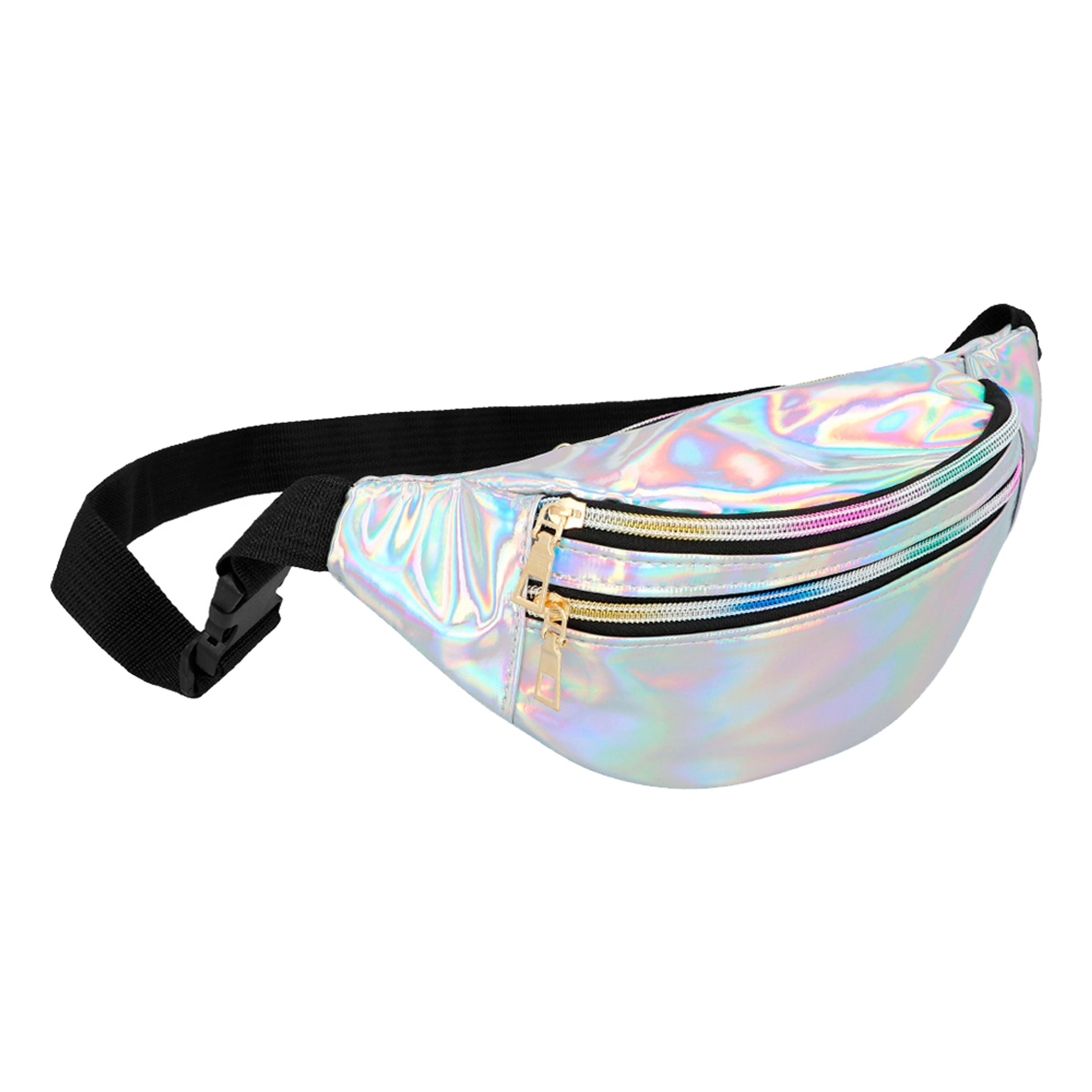 Midjeväska Holografisk Silver - One size | Tillbehör//Hem//Maskerad//maskeradvaskor | PartyOutlet